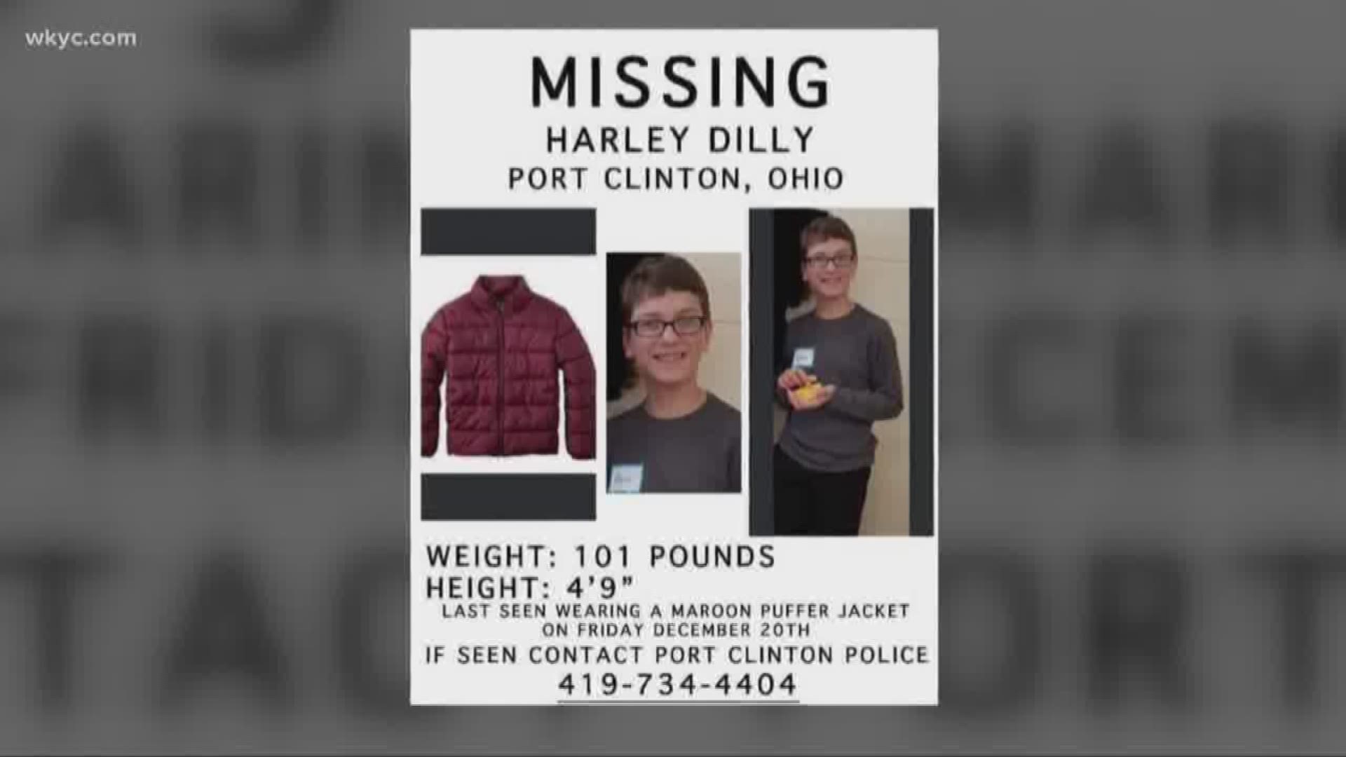 The search continues for a missing Port Clintion teen. Harley Dilly was last seen December 20th.