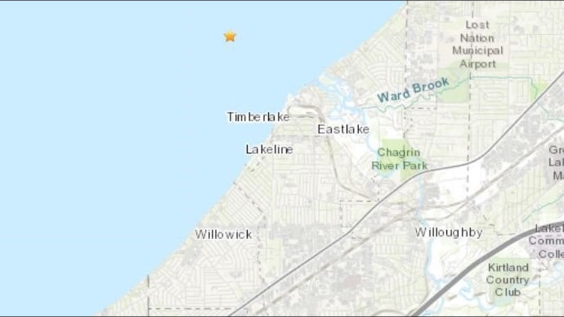 A 2.8-magnitude earthquake occurred near Eastlake, Ohio