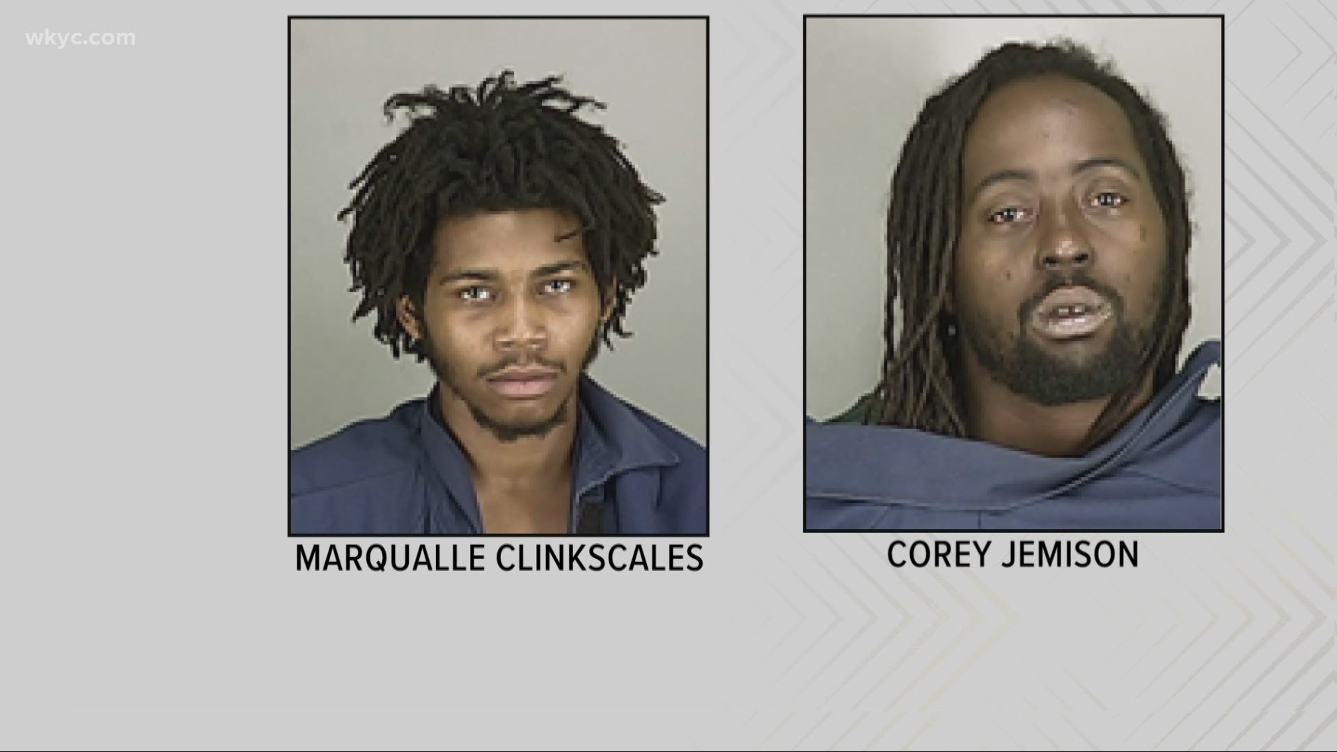 Police say Marqualle Clinkscales, 23, and Corey Jemison, 39, were arrested and charged in connection to the shooting. Another child was grazed by a bullet.