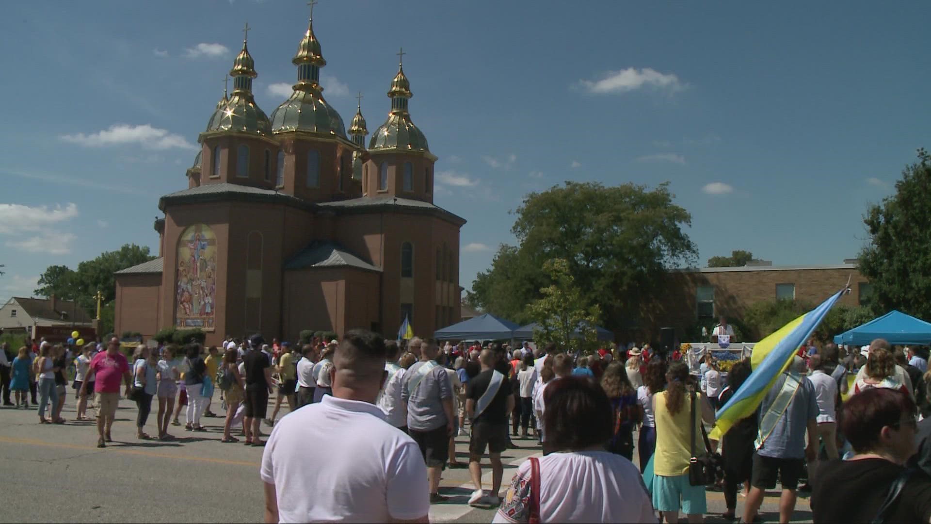 While it's been six months since the Russian invasion of Ukraine, hundreds turned out to celebrate the 31st year of the nation's independence.