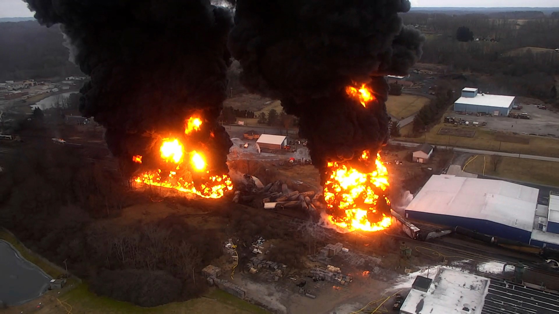 The National Transportation Safety Board released more than a half-dozen videos of the explosions that came amid the toxic train derailment in East Palestine.