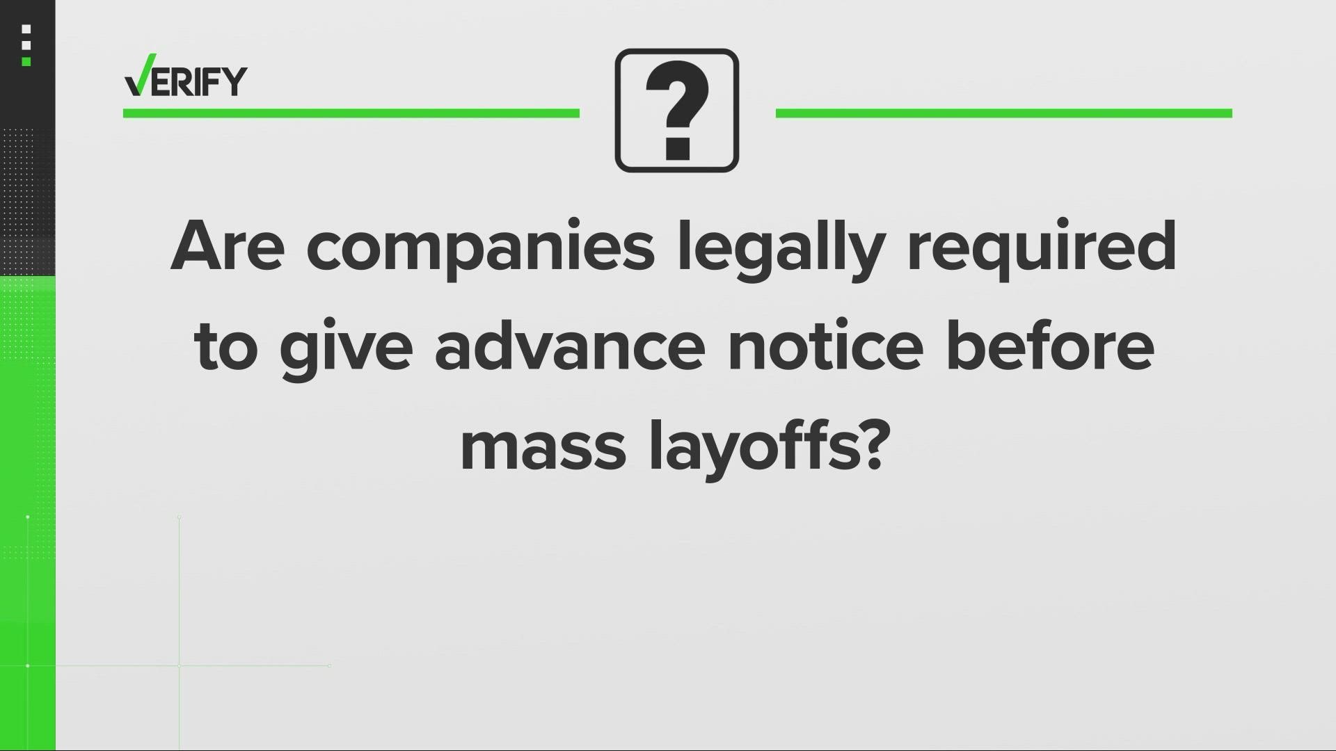 Did Twitter give proper legal notice in mass layoffs?