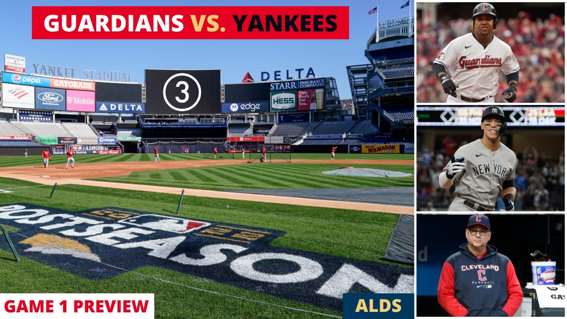 Ben Axelrod and Nick Camino preview tonight's Cleveland Guardians vs. New York Yankees in game 1 of the ALDS.