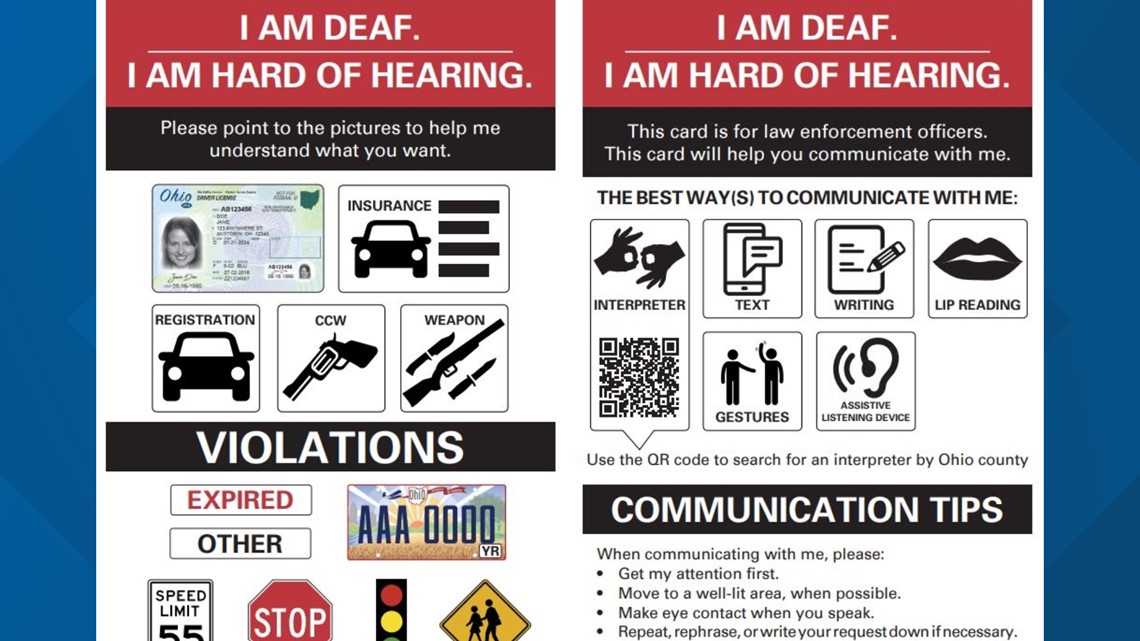 Ohio communication card to help police and deaf people - Vimarsana News