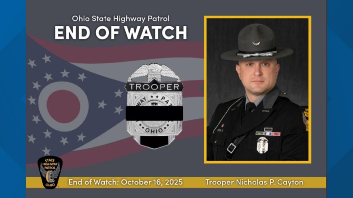 State trooper killed while assisting disabled vehicle in eastern Ohio