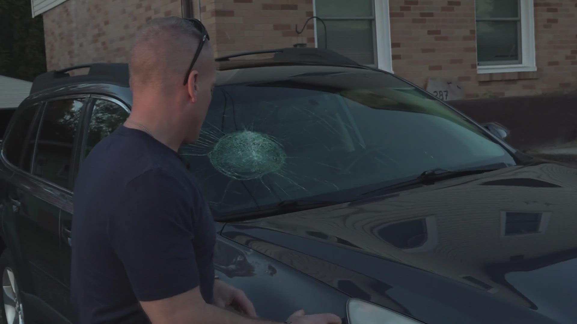 Tom Maxwell and his girlfriend were driving home from the grocery story when rocks shattered their windshield. Two young boys have been charged.