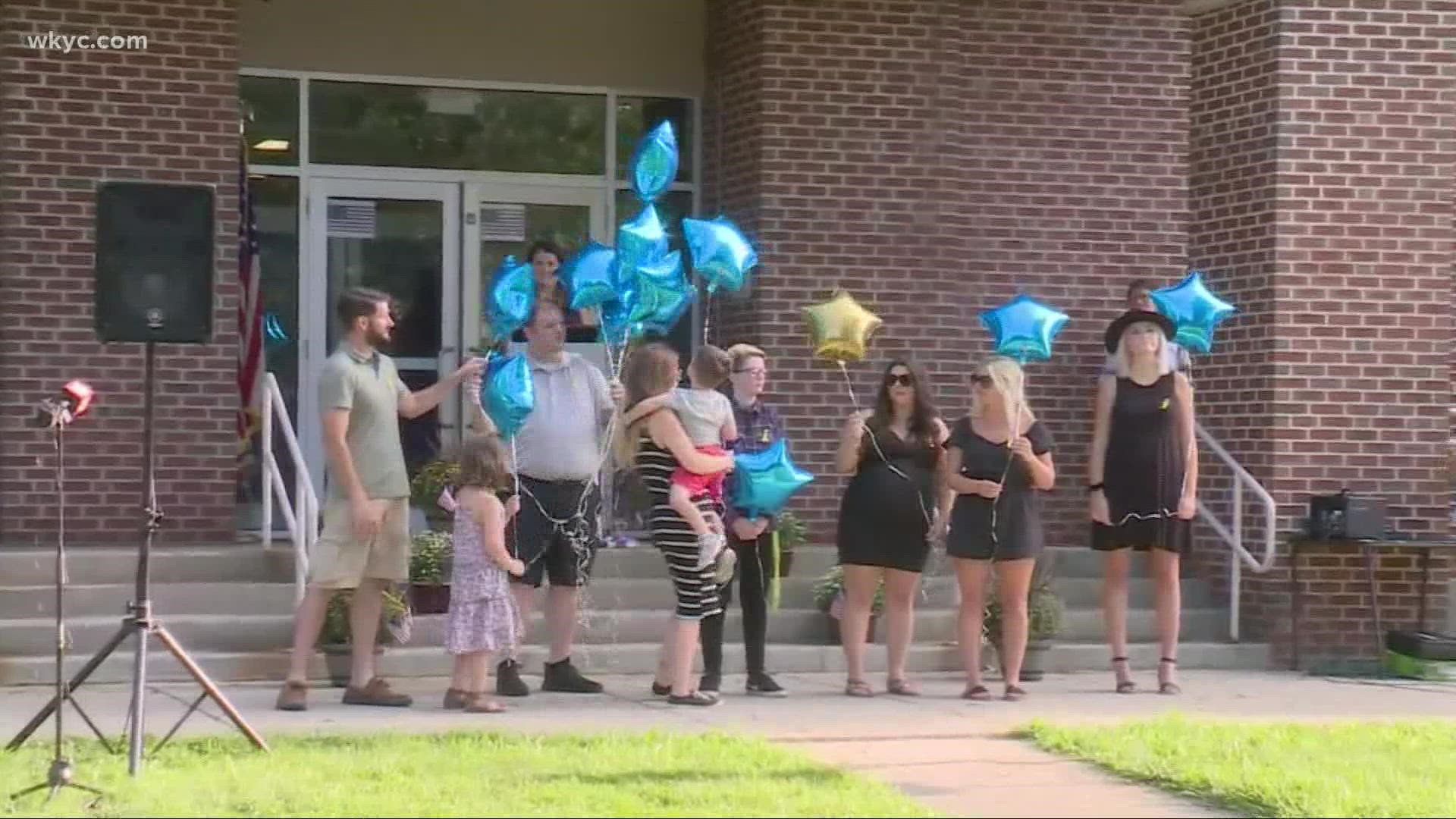 Family and friends gathered at Edison Middle School to share their memories of the man who lost his life in Afghanistan this past week.