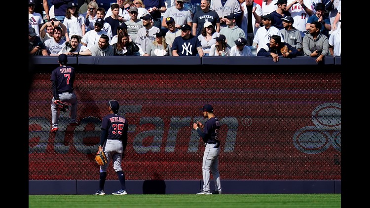 New York Yankees fans throw debris onto the field following win. Cleveland Guardians' Myles Straw: 'Classless, worst fanbase on the planet.'