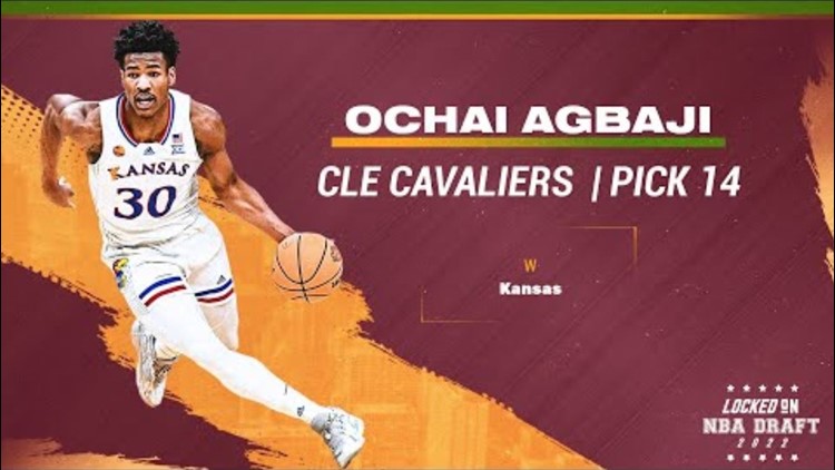 Reaction to Ochai Agbaji being picked by Cleveland Cavaliers during 2022 NBA Draft: Locked On Cavs