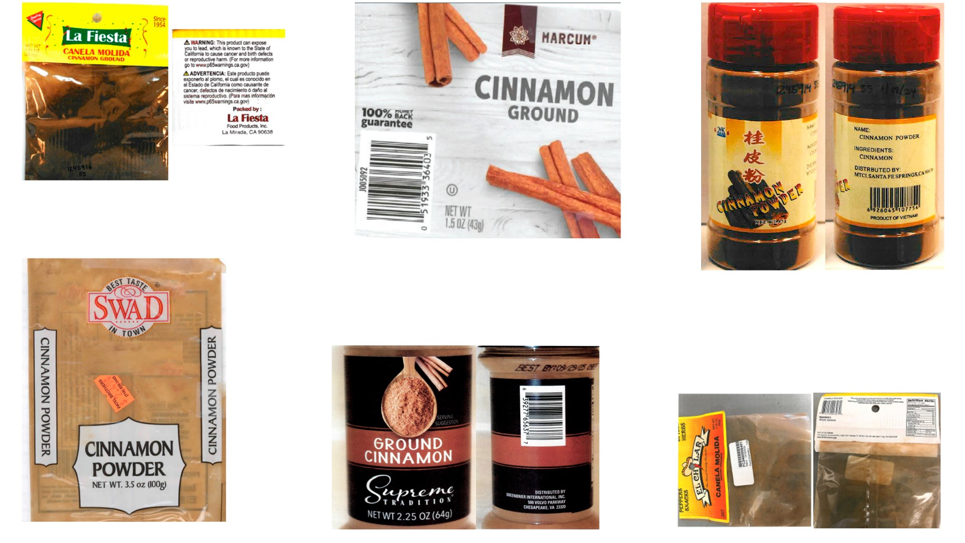 FDA recalls cinnamon sold at discount stores due to lead