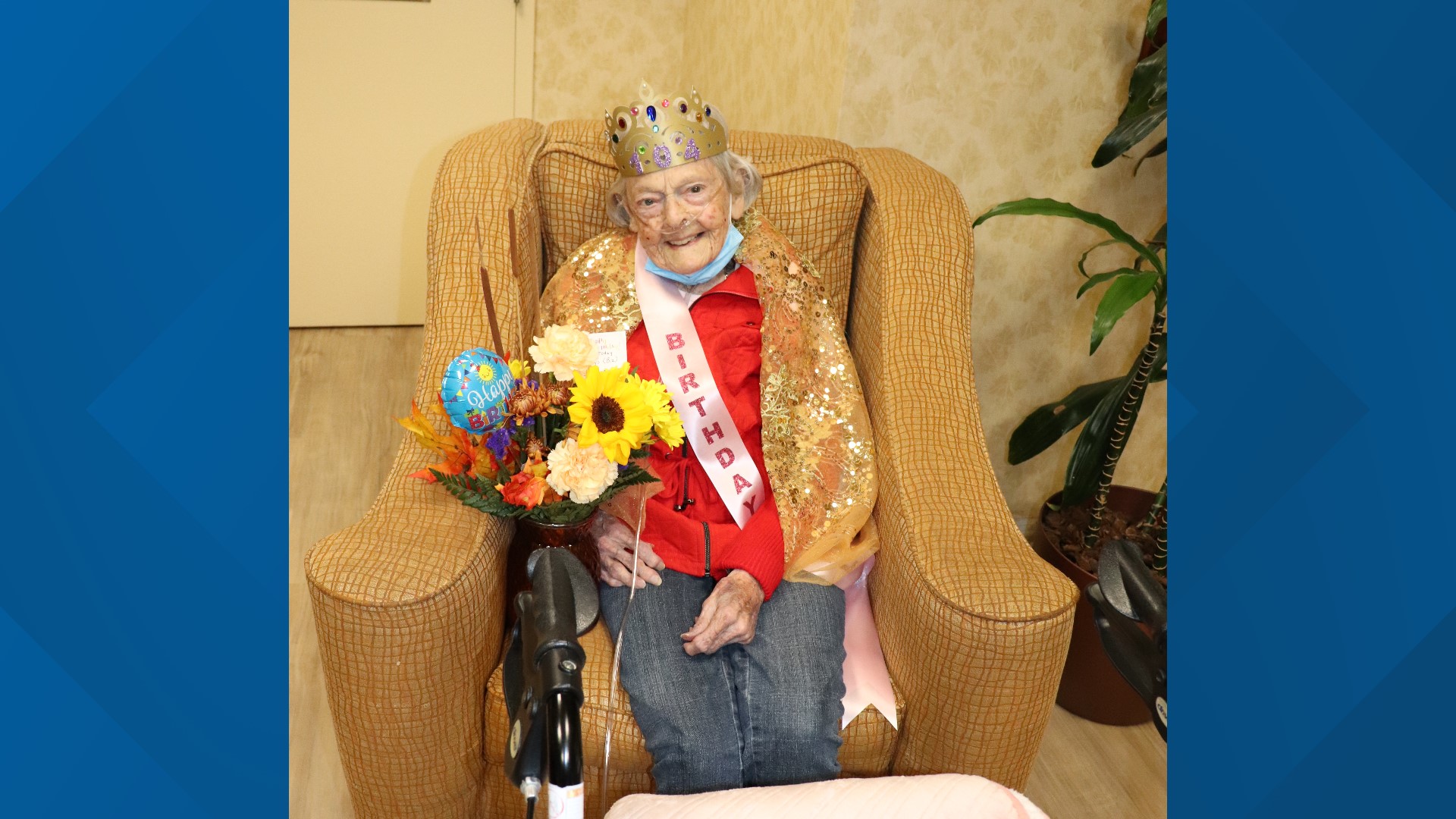 Gladys Trefny celebrated birthday 104 on Monday at St. John's Herr Estate in Lancaster County.