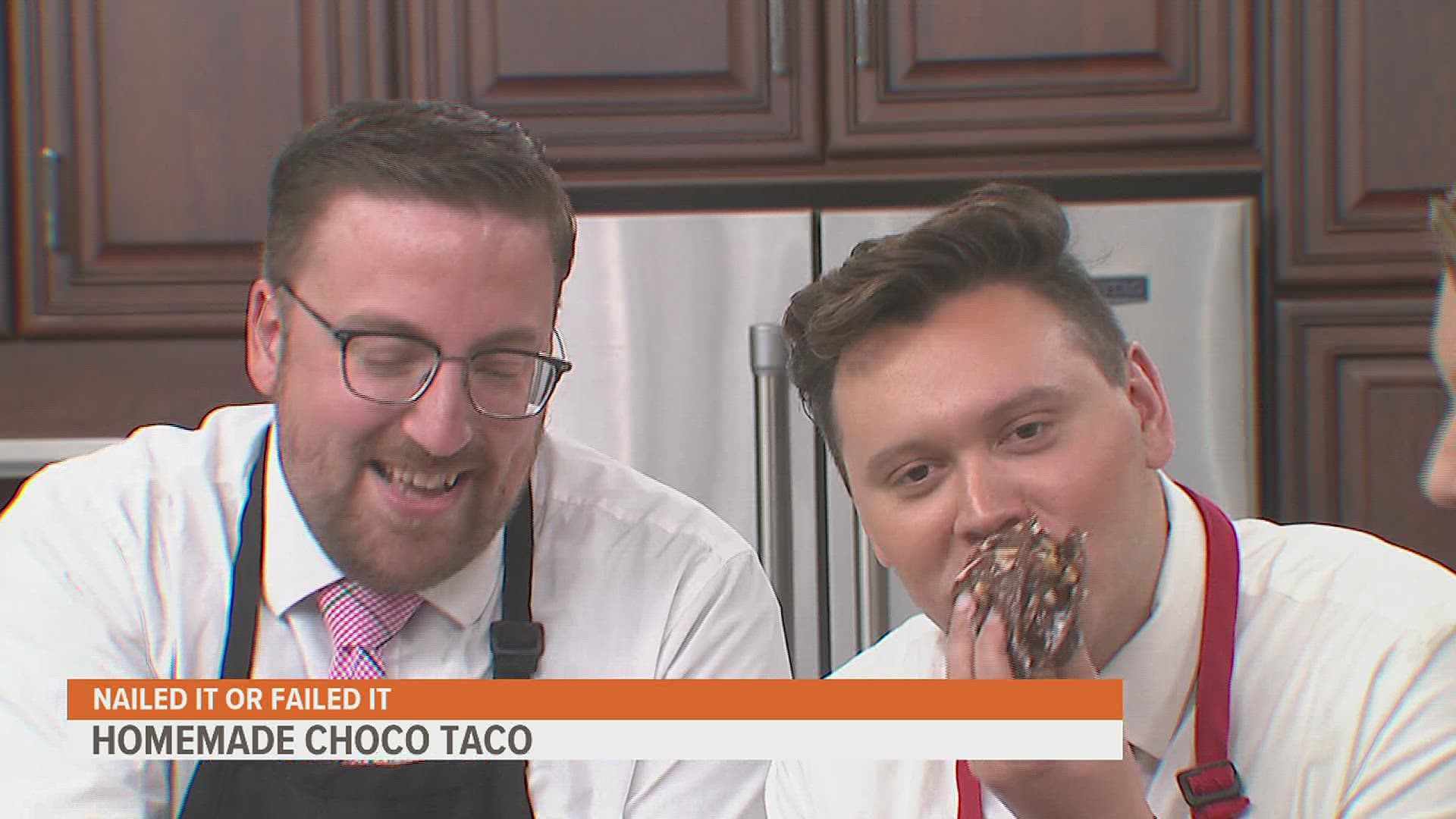 Klondike announced this week it was discontinuing the Choco Taco, so we decided to try to make our own at home.