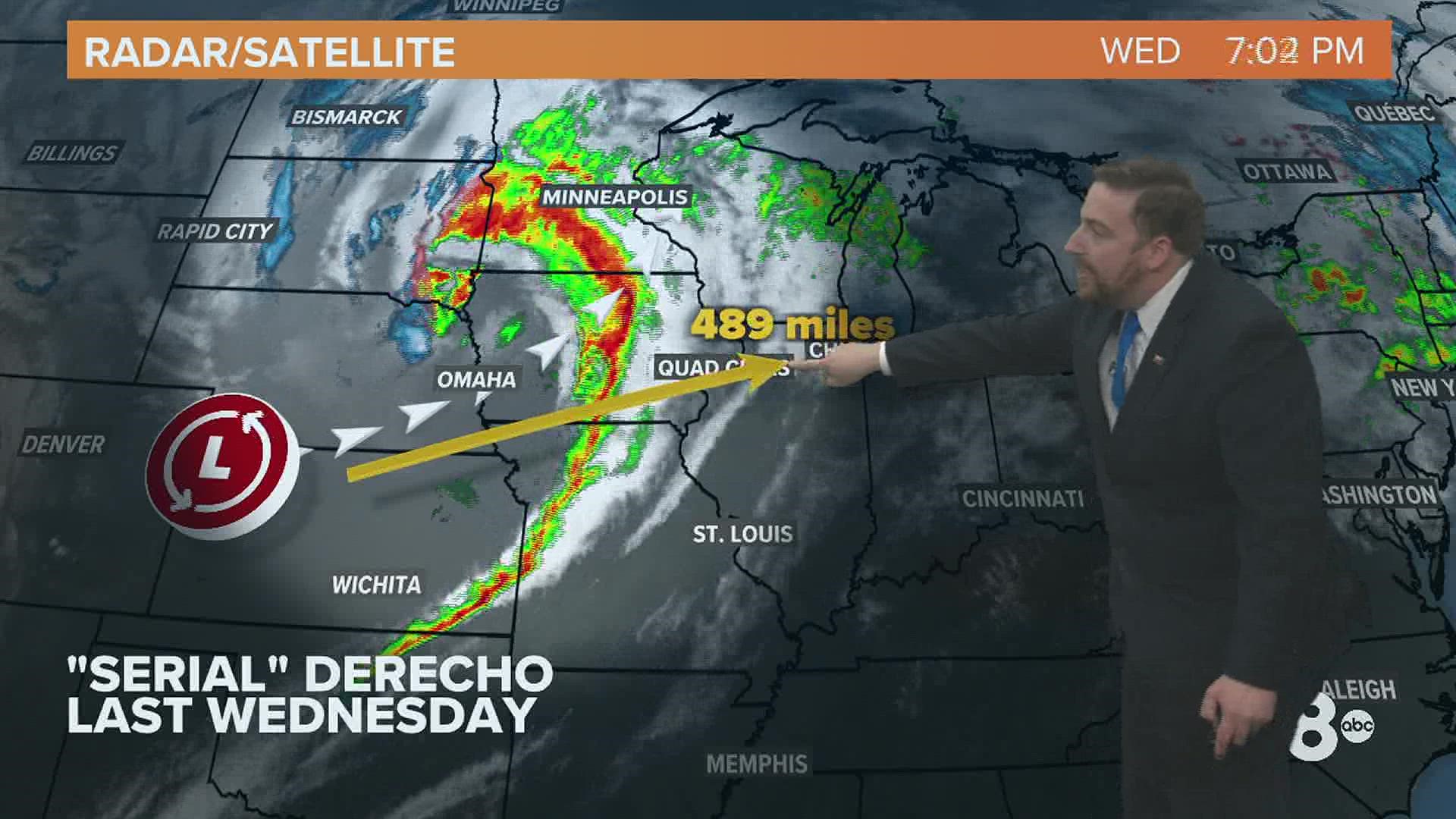 A "Serial" Derecho broke records across the Midwest on December 15th, including the first-ever derecho recorded in the United States during the month of December.