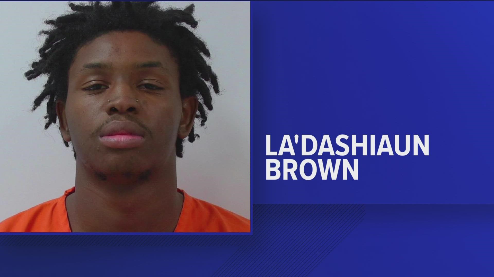 21-year-old La’Dashiaun Brown was arrested at a house trailer in the 6000 block of state Route 18.