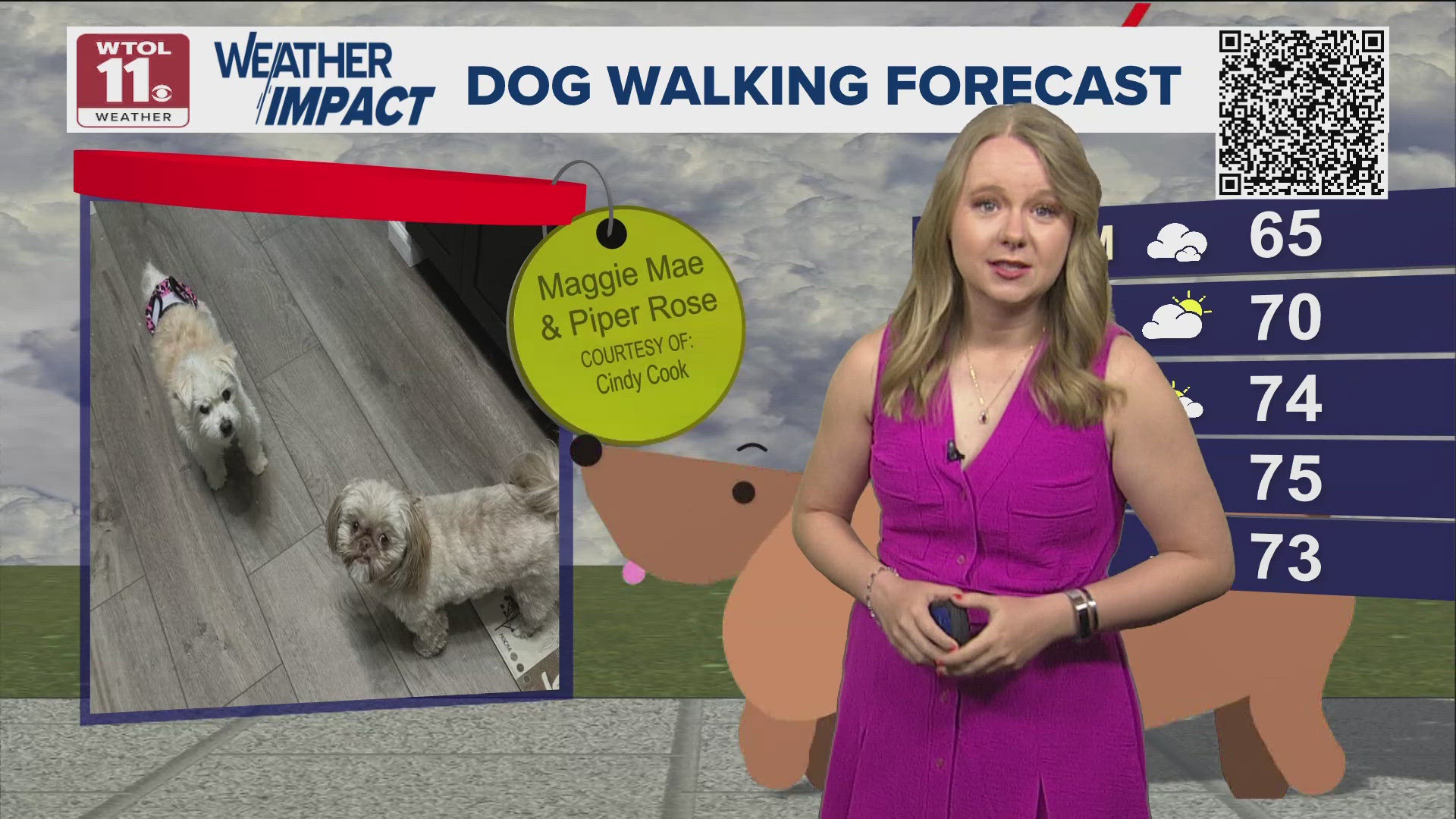 WTOL 11 meteorologist Kaylee Bowers has your dog walking forecast featuring Maggie Mae and Piper Rose! Submit your dog photos with the WTOL 11 Weather app.