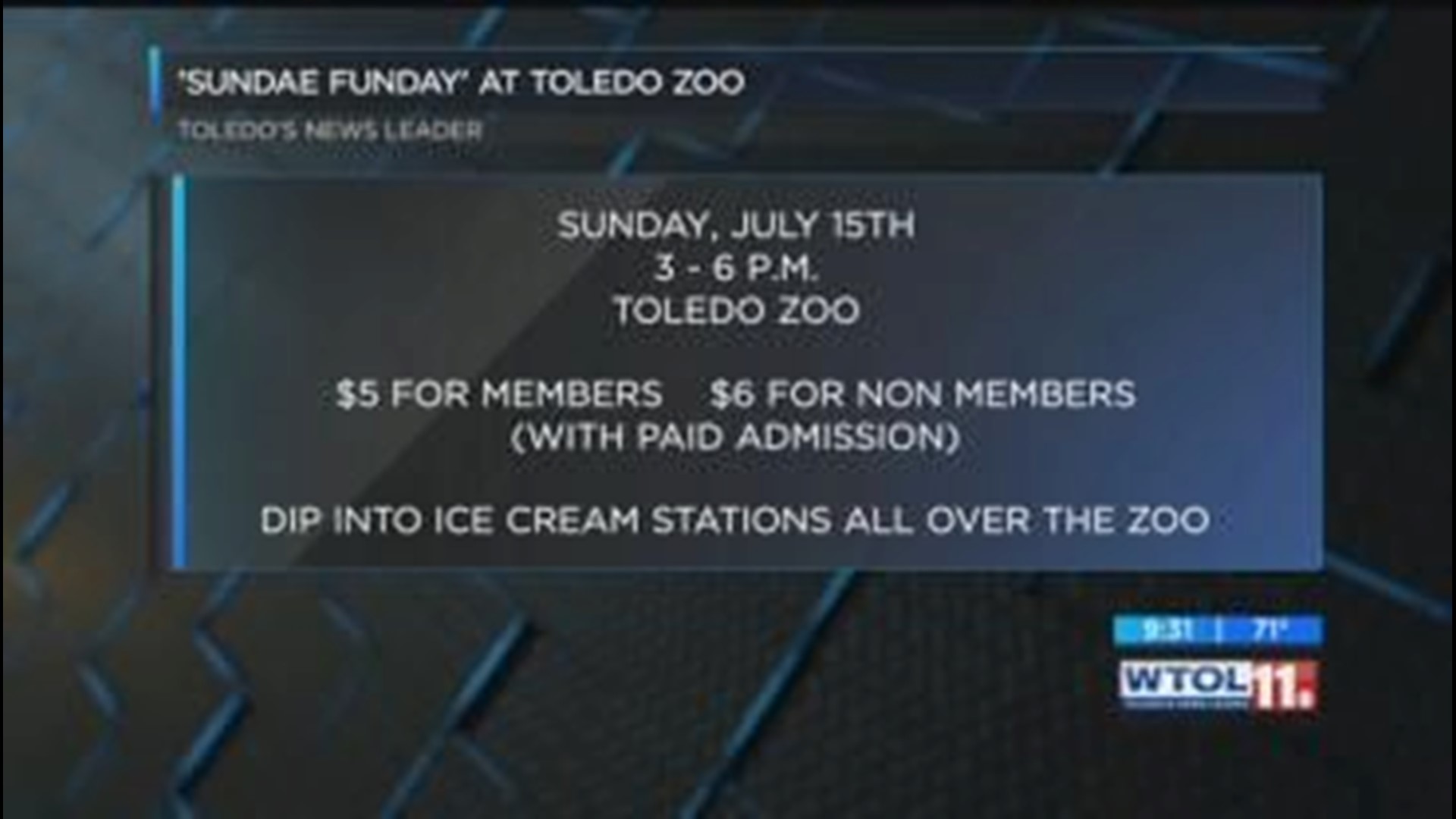 Enjoy ice cream at the Toledo Zoo at Sundae Funday