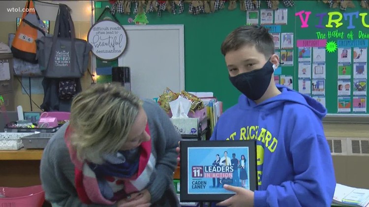 Leaders in Action: Swanton boy's generosity  honored with a WTOL 11's 'Leaders in Action' award