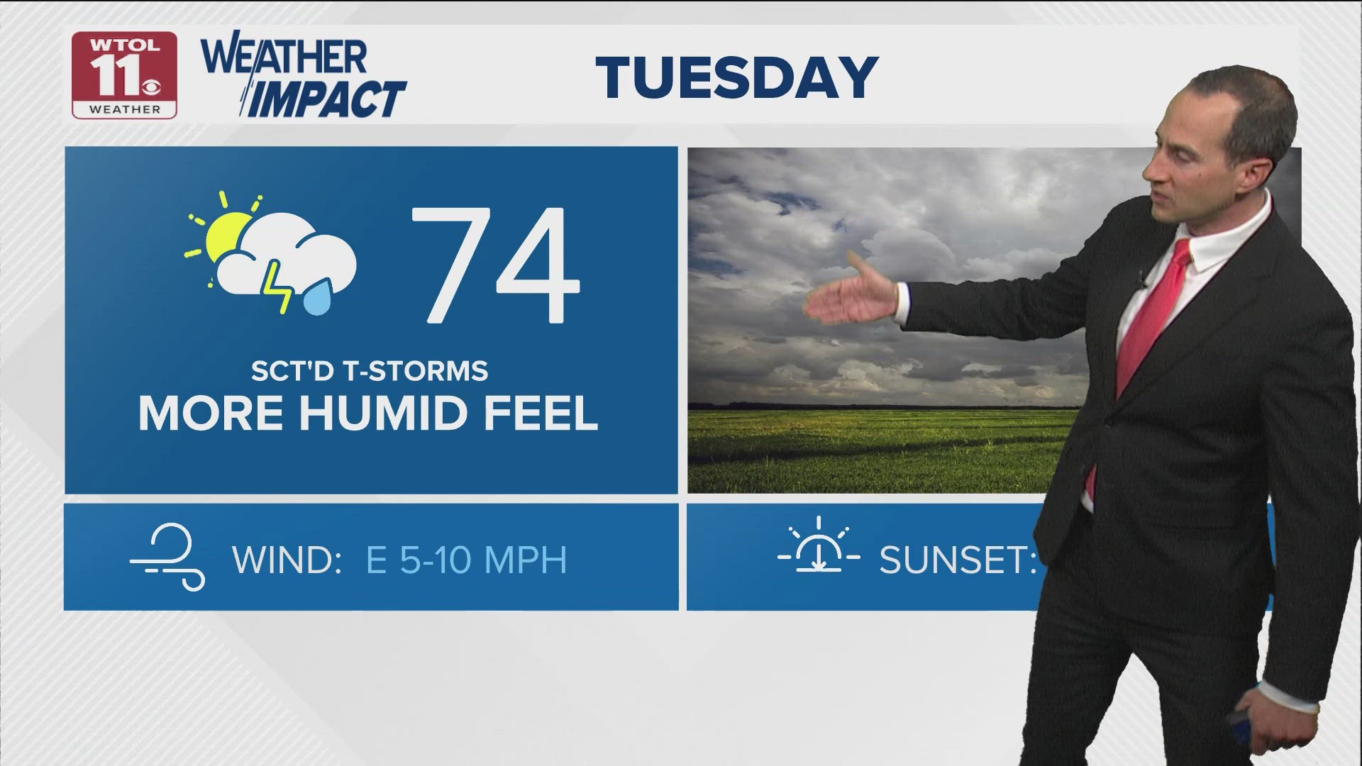 Showers Monday night into morning; potential for afternoon storms ...