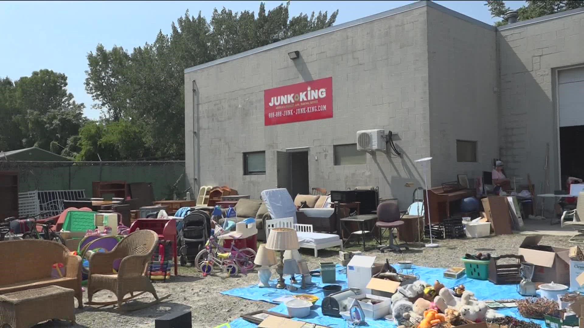 This month, Junk King Toledo is helping Bethany House, a domestic abuse victim assistance organization, by collecting donations through their garage sale.