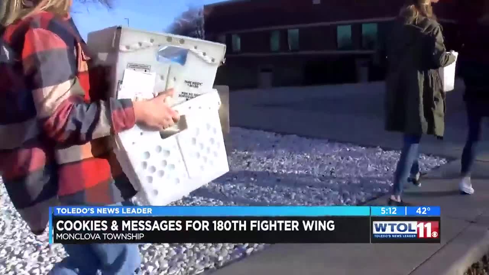 Local schools donate cookies to members of 180th Fighter Wing