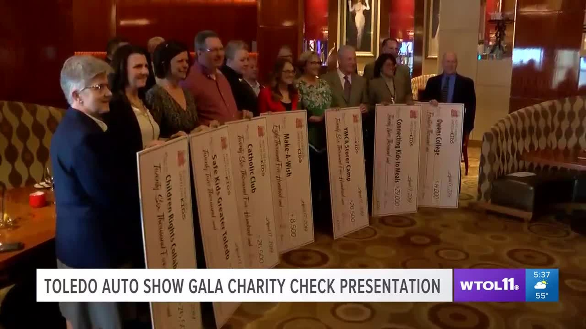 Toledo Auto Show Gala Charity Check Presentation