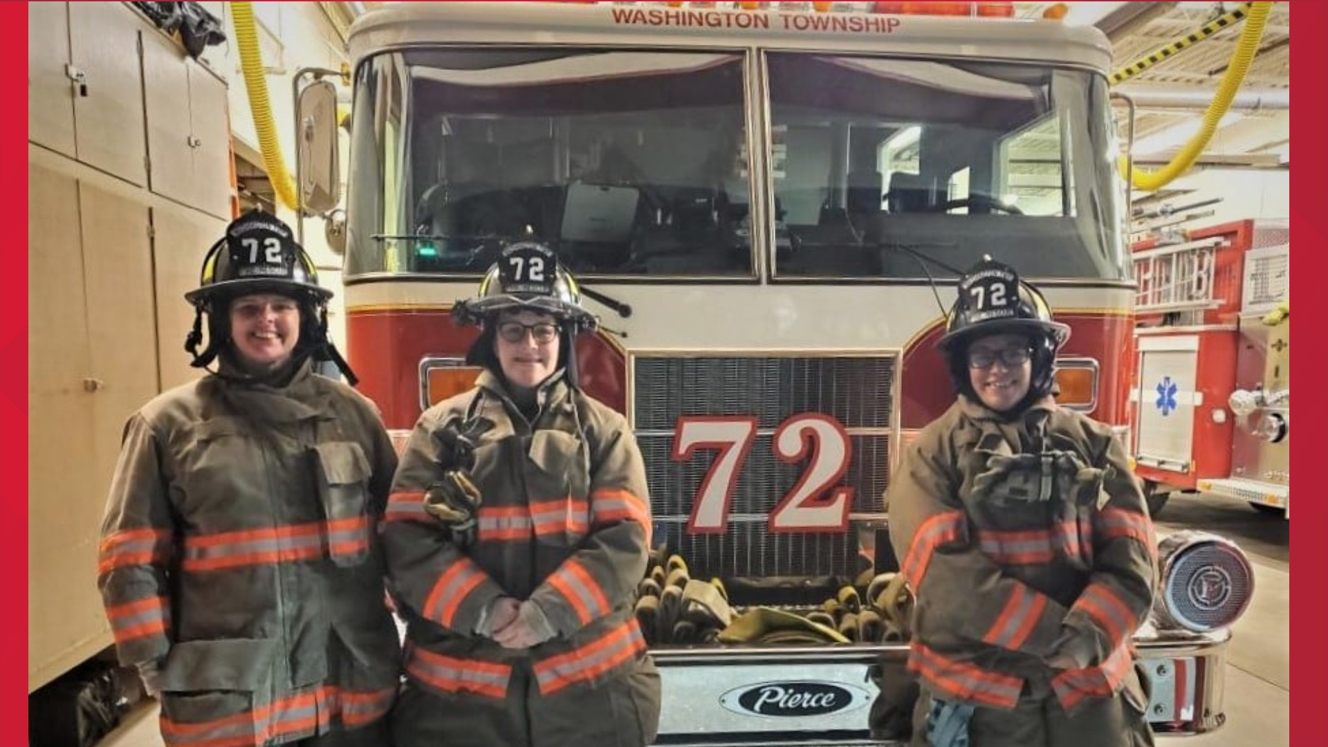 For the first time in Washington Township Fire Department's history, Engine 72 responded with its first ever all-female engine crew to a working fire.