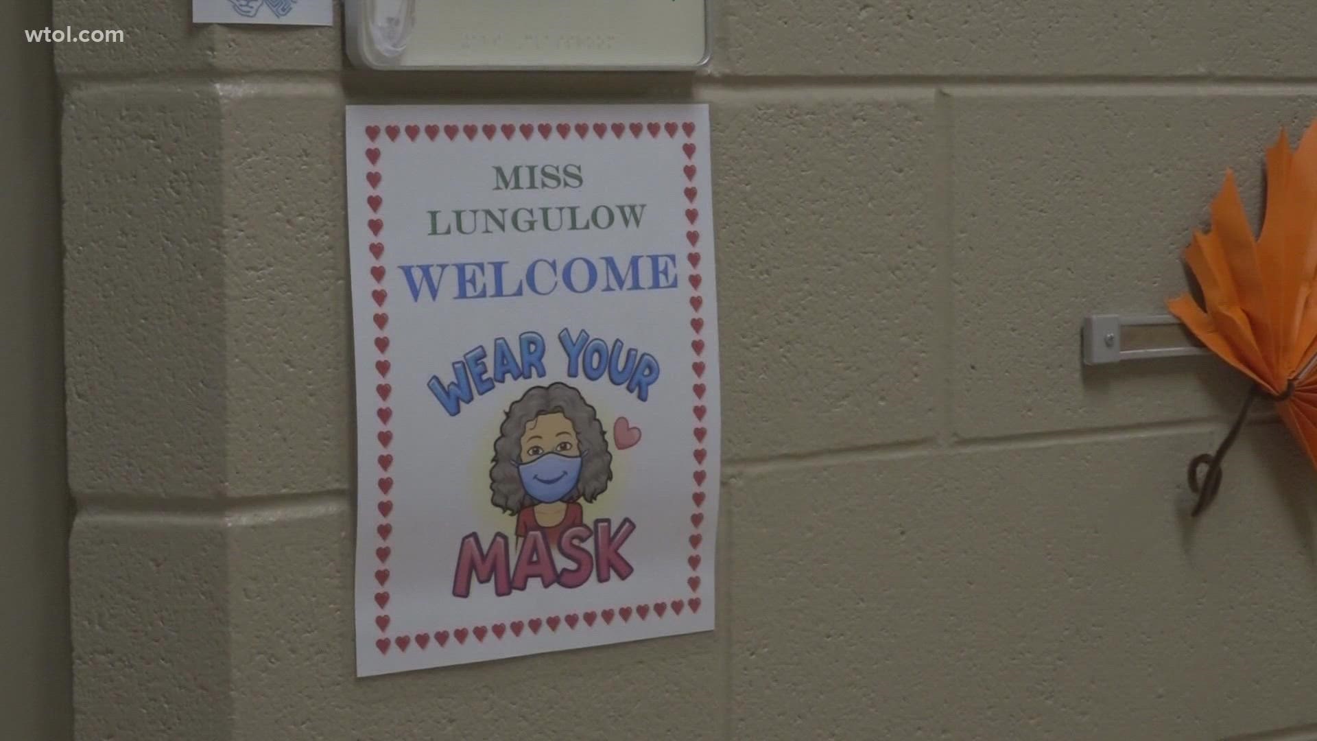 Staff members are to start wearing masks starting Tuesday and all students must be in masks starting the first day of school.