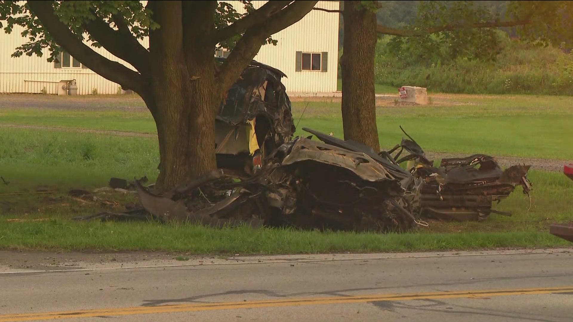 The crash occurred along Providence Neapolis Swanton Road at approximately 4:30 a.m. Tuesday.