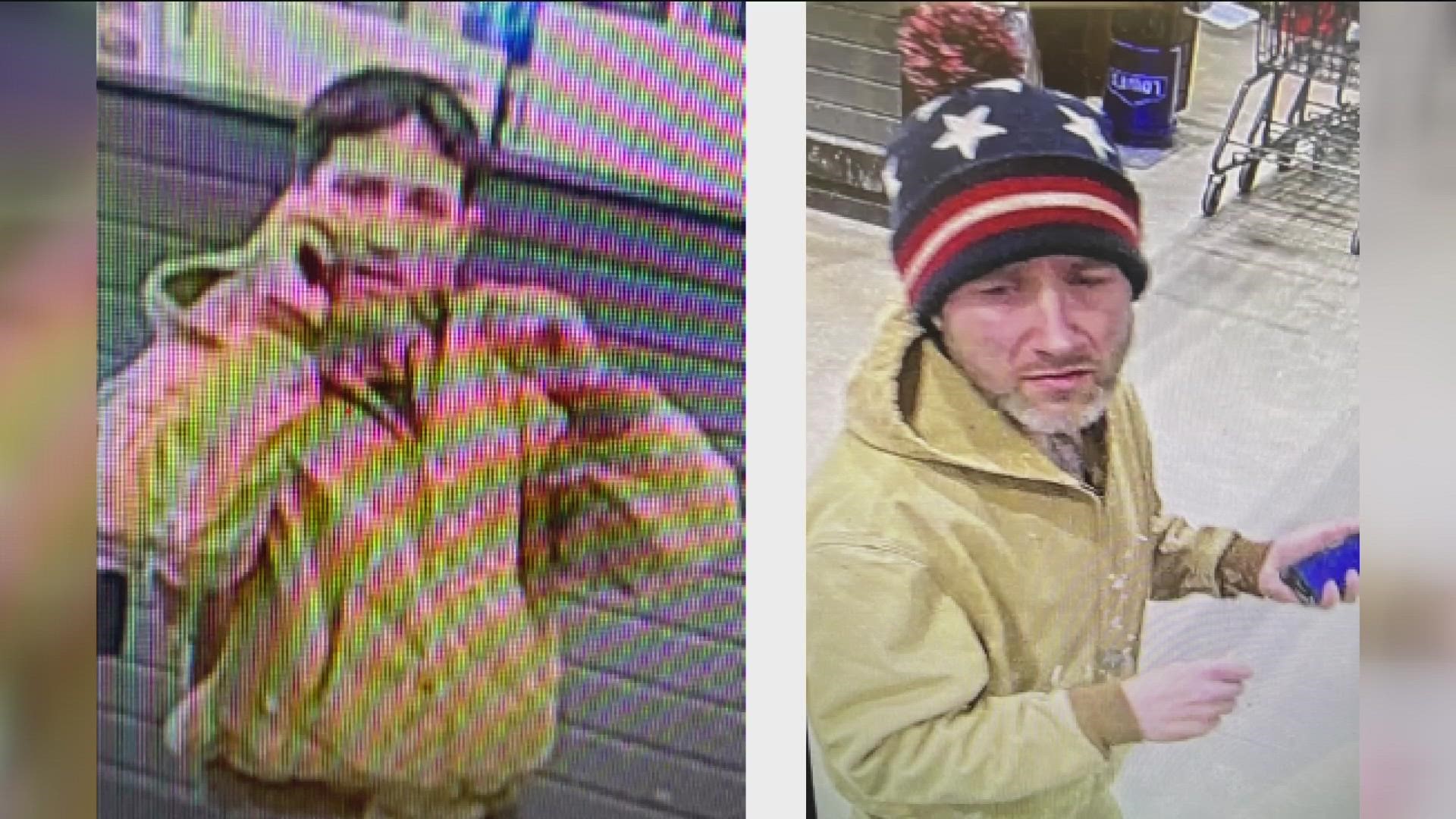 On Feb. 18, the suspected individual attempted to make two separate high-dollar purchases at two different businesses using another person's identification.