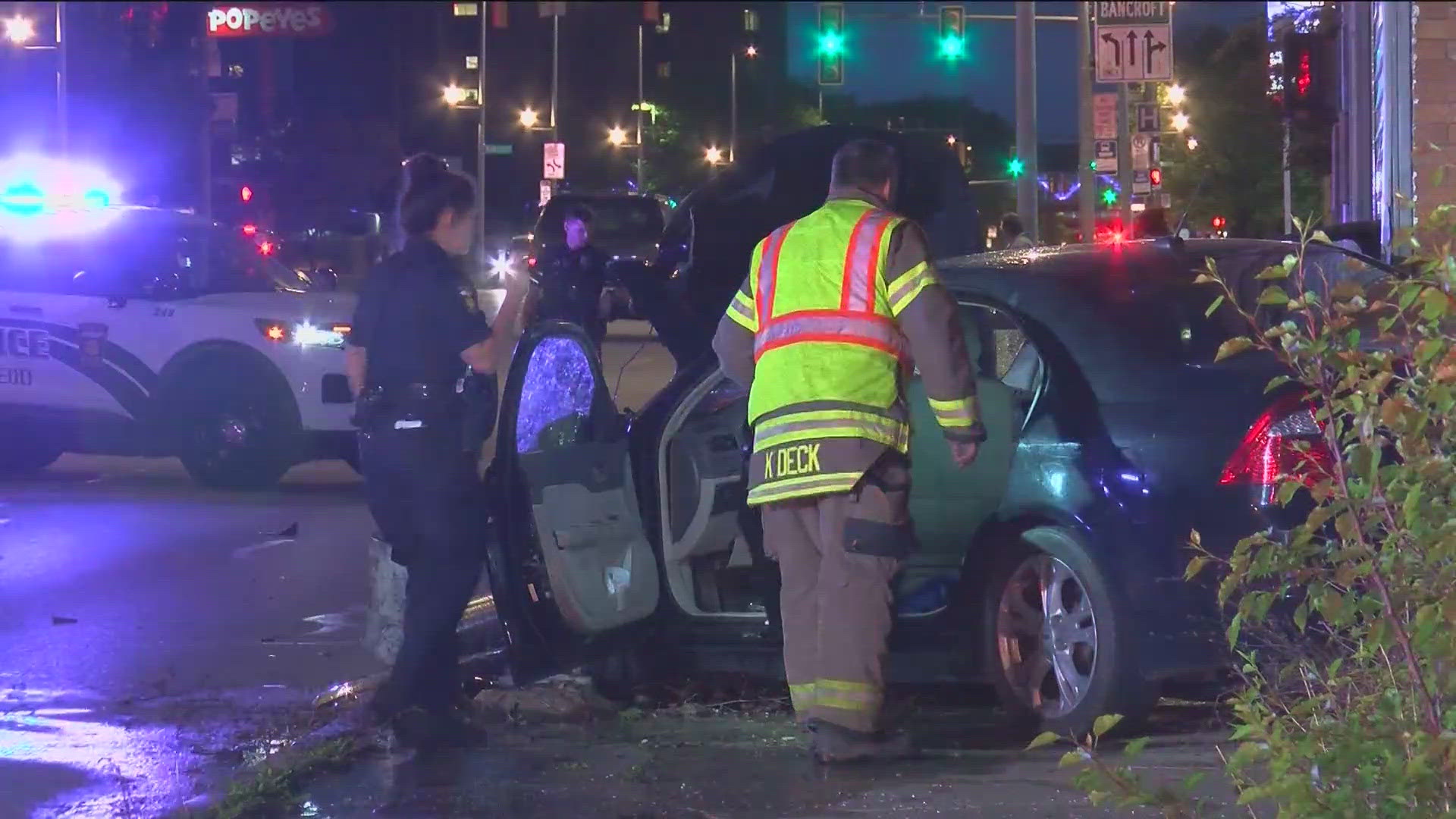 The crash happened on Cherry Street near Canton Street.