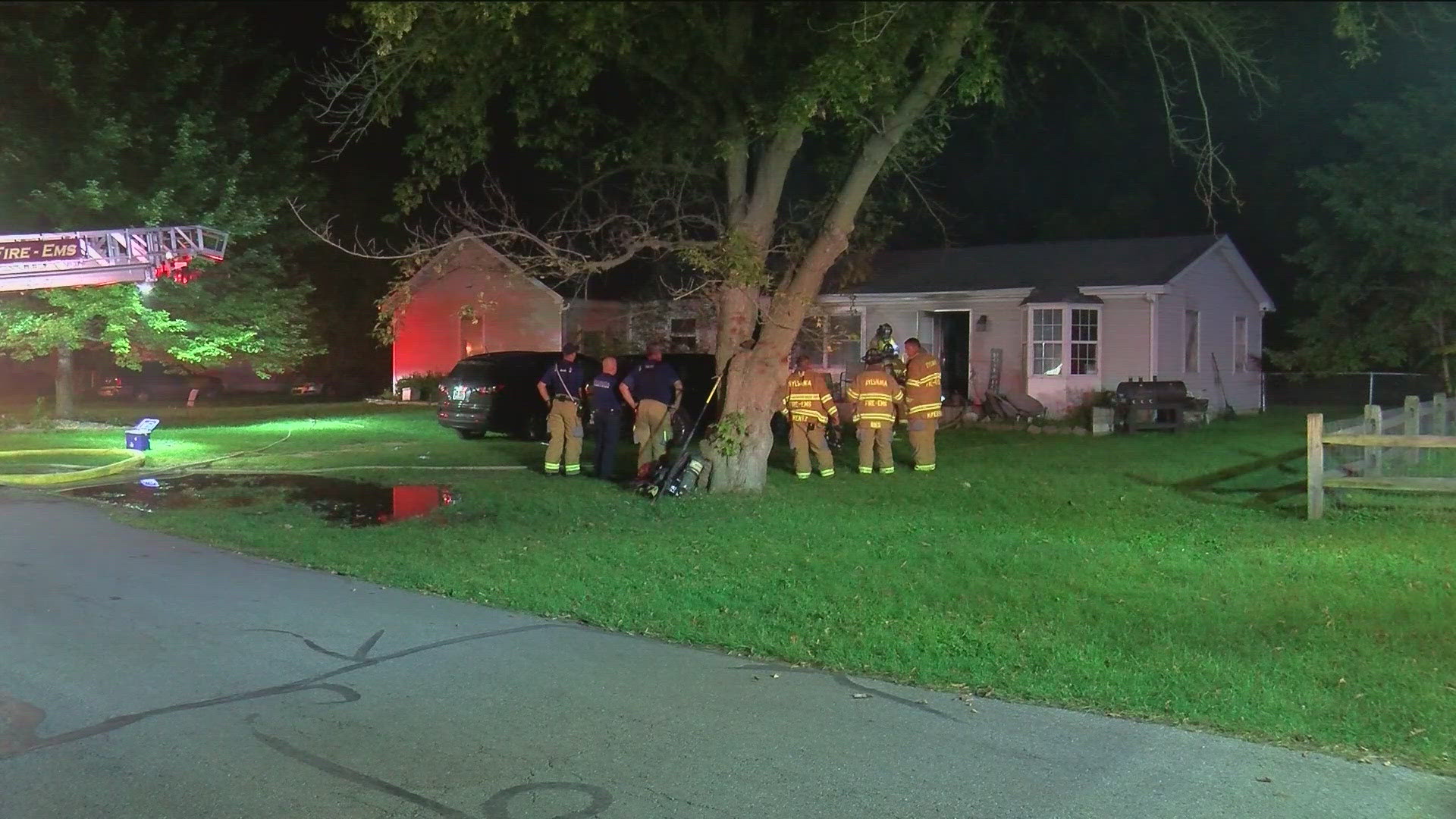 Fire crews at the scene told WTOL the flames started around midnight in the back of the house near a laundry room.