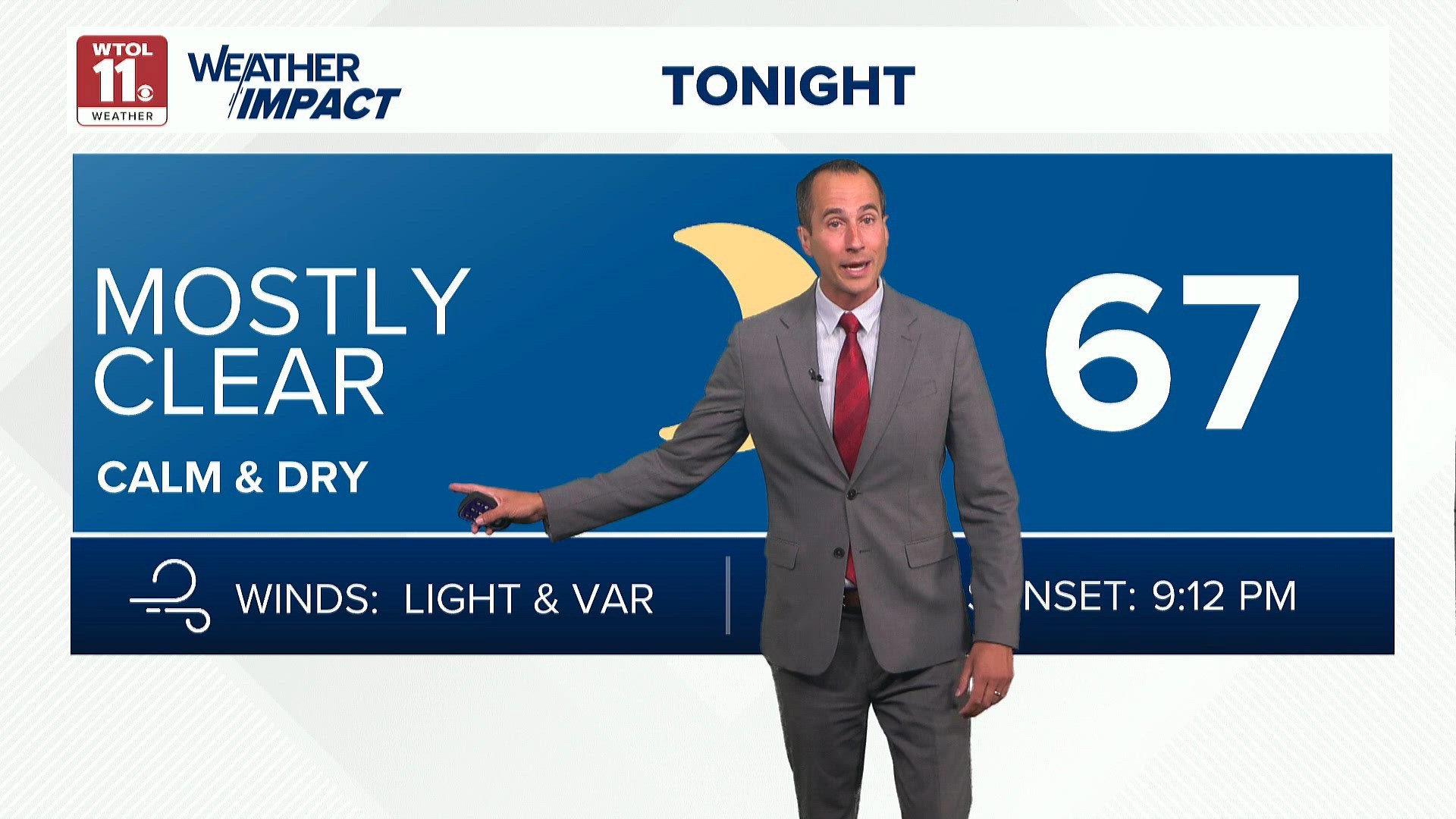 Pleasant overnight Tuesday into a dry, warm and beautiful Wednesday ...