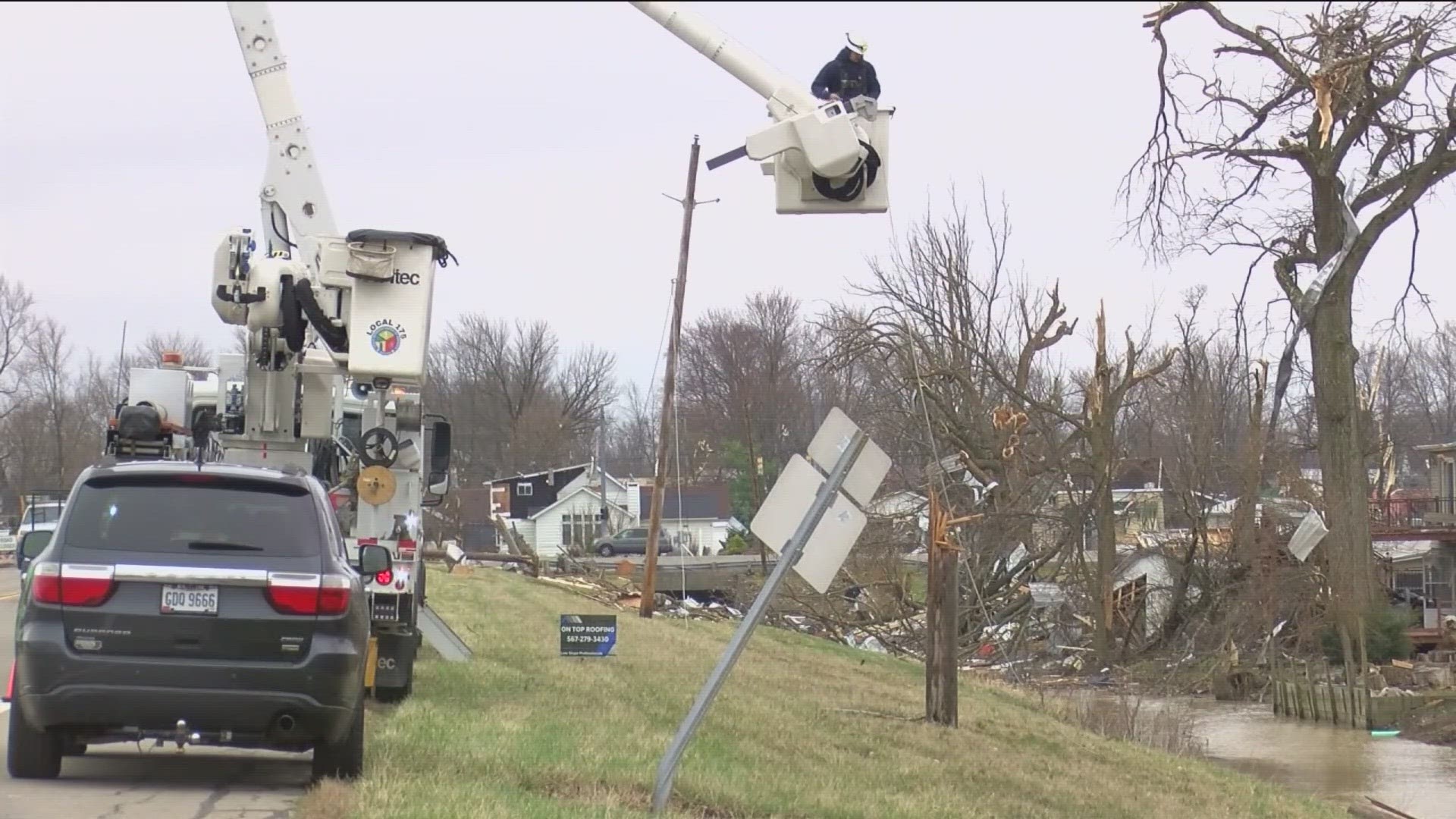 The National Weather Service confirmed eight tornadoes hit Ohio, including a powerful EF3 that killed at least three people in businesses in Logan County Thursday.