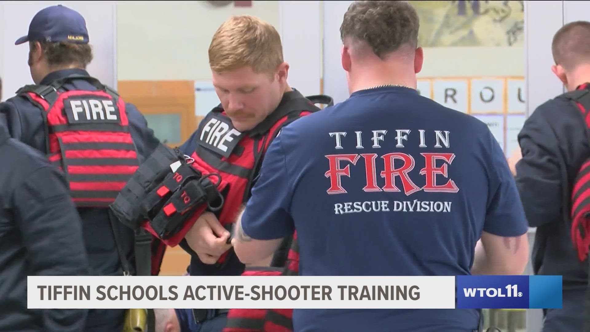 Tiffin Fire Department and Tiffin PD came together to run drills in case of an active shooter at Tiffin schools.