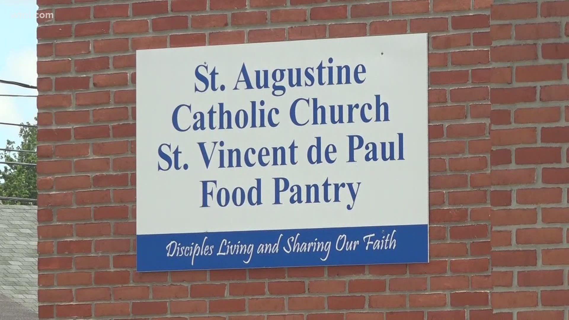 The pantry is now located inside of the new St. Augustine Catholic church ministry center