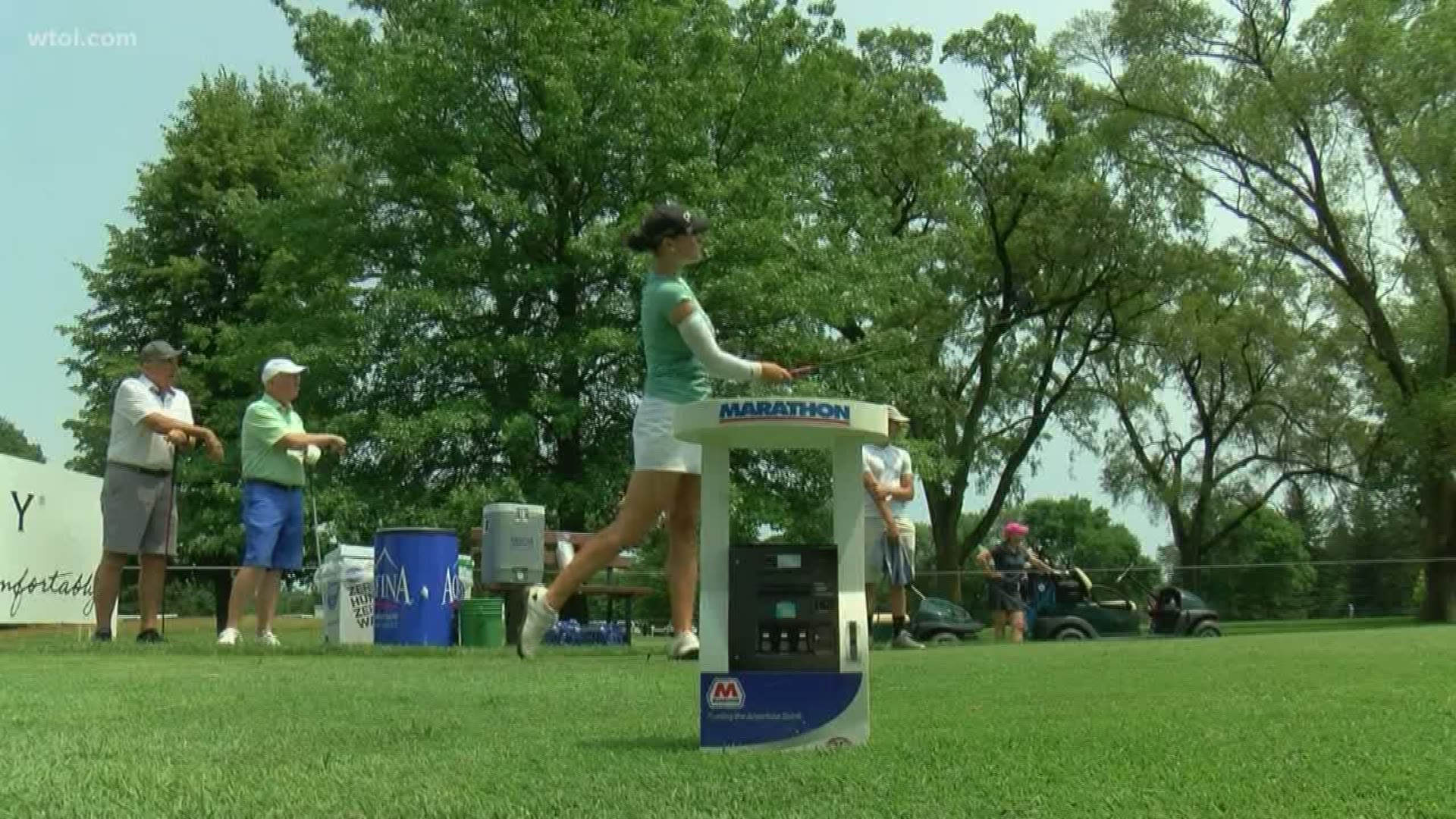 Redding is playing in her first professional golf event at the Marathon Classic in Sylvania.