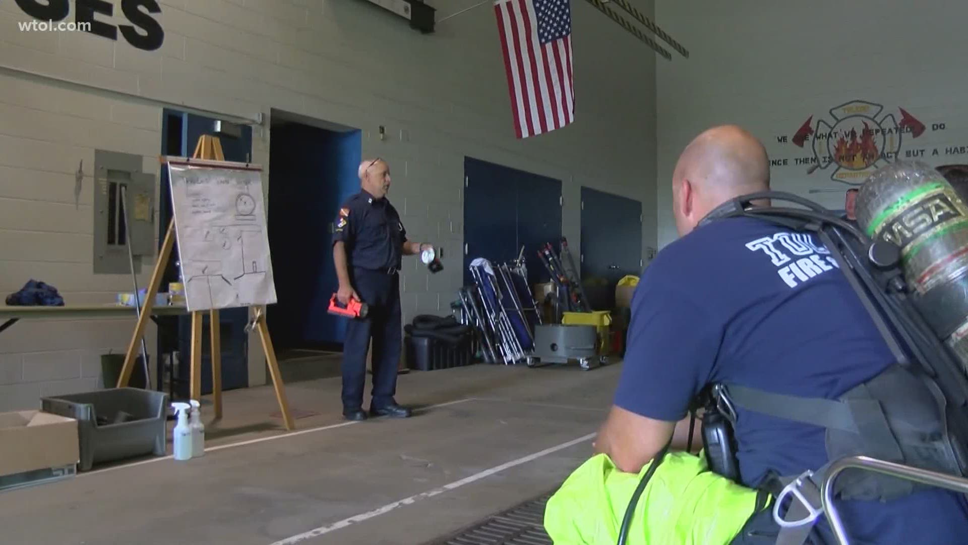 The four-hour, hands-on training is part of Toledo fire's annual refresher course to keep the firefighters up to date with trends and equipment.