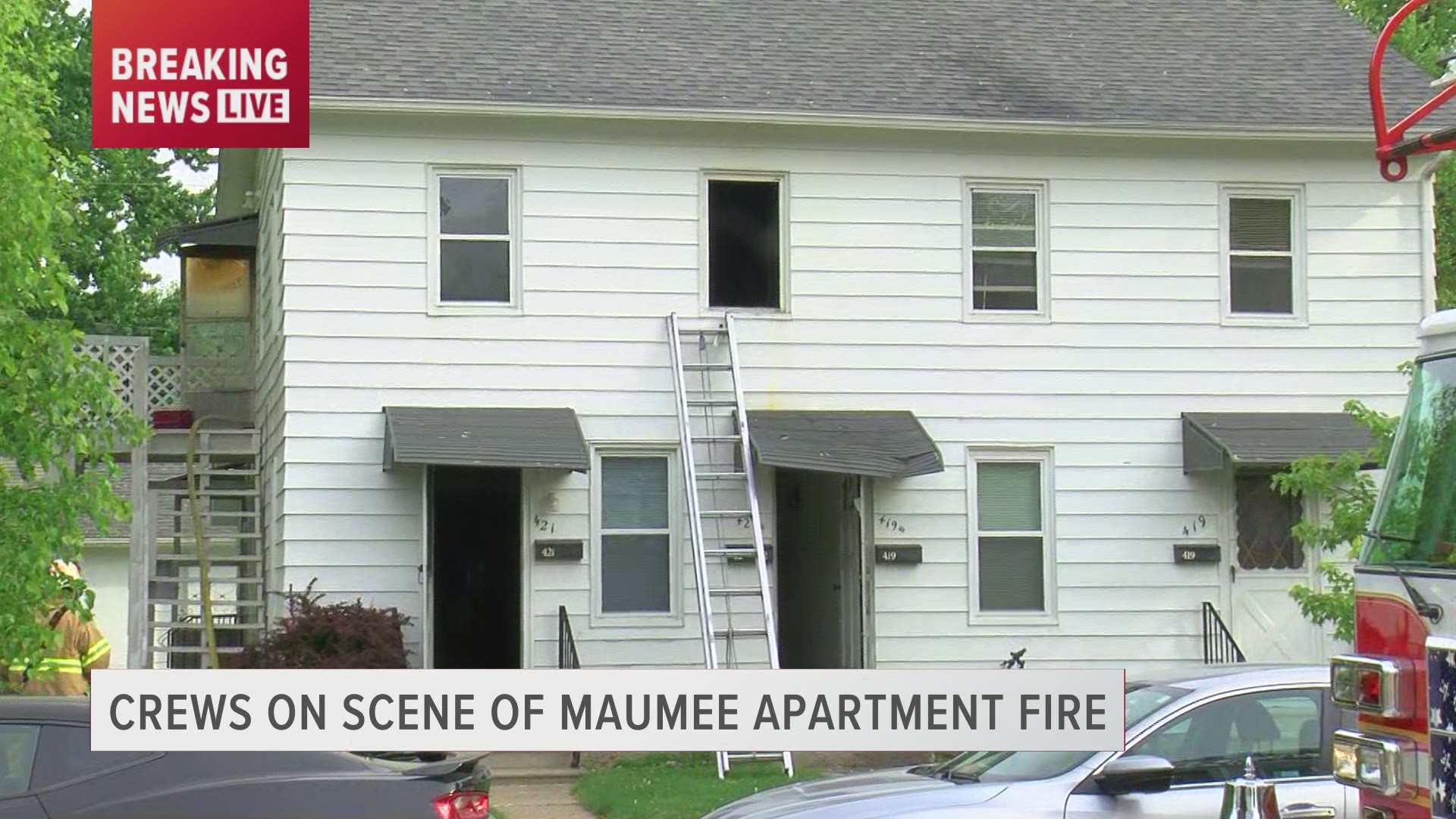 Three other people were also in the apartment at the time of the fire, but they were able to get out safely.