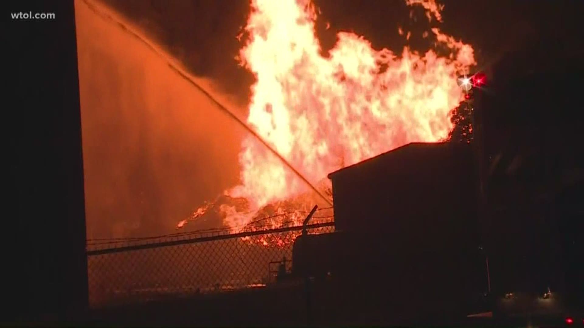 A 'major fire' broke out at a Jim Beam facility Tuesday night and crews are still working to put it out.