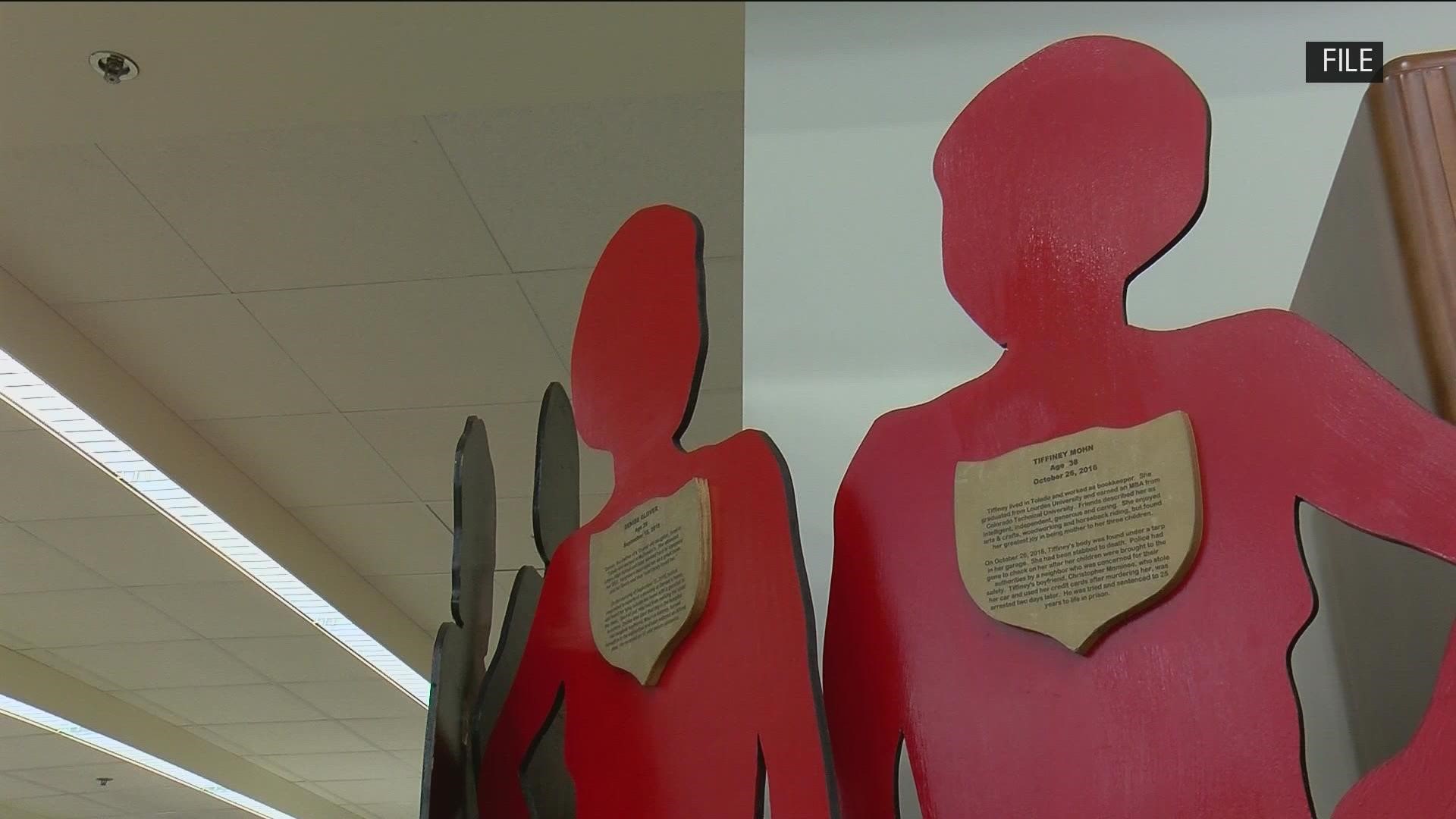 Seven of Toledo's 46 homicides this year have been domestic violence situations. The Bethany House's project at the downtown library brings awareness.