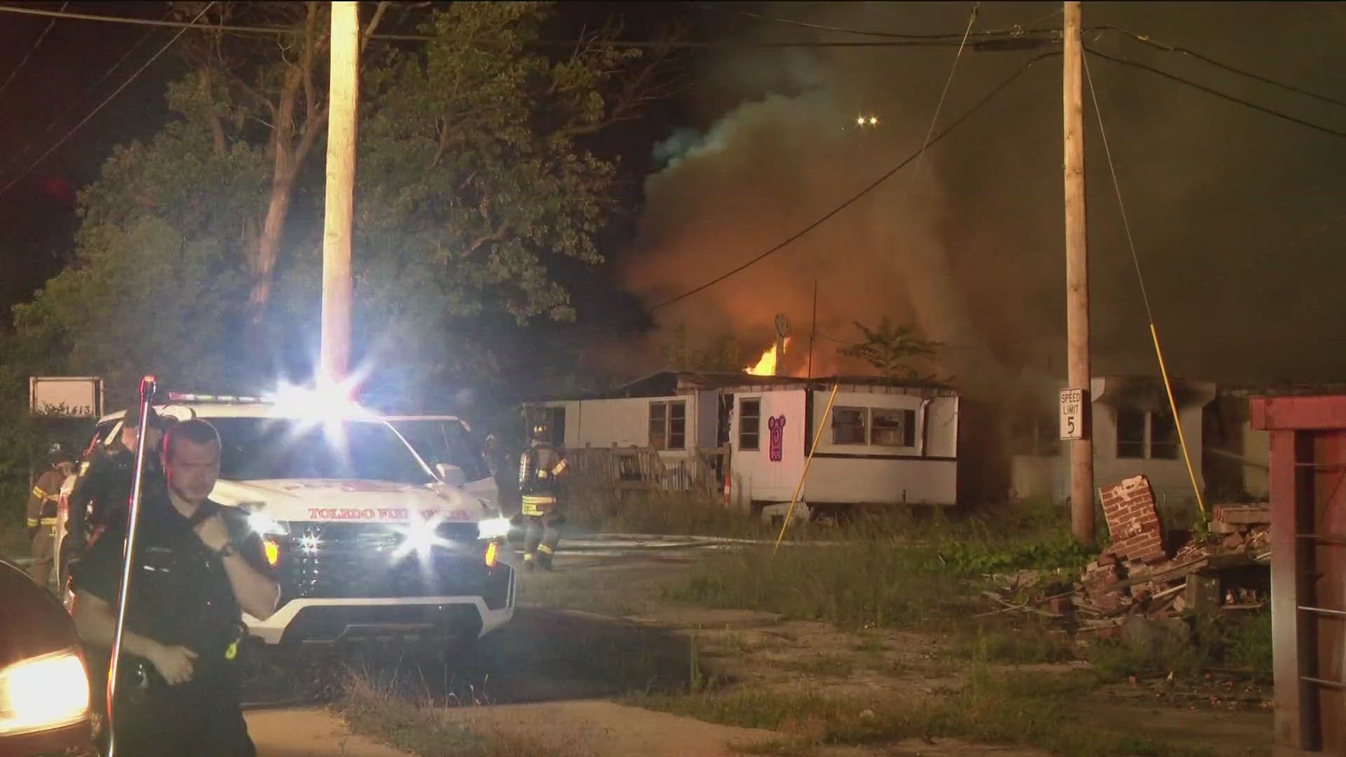 A fire broke out at a Waterville home early Wednesday. The home is considered a total loss.