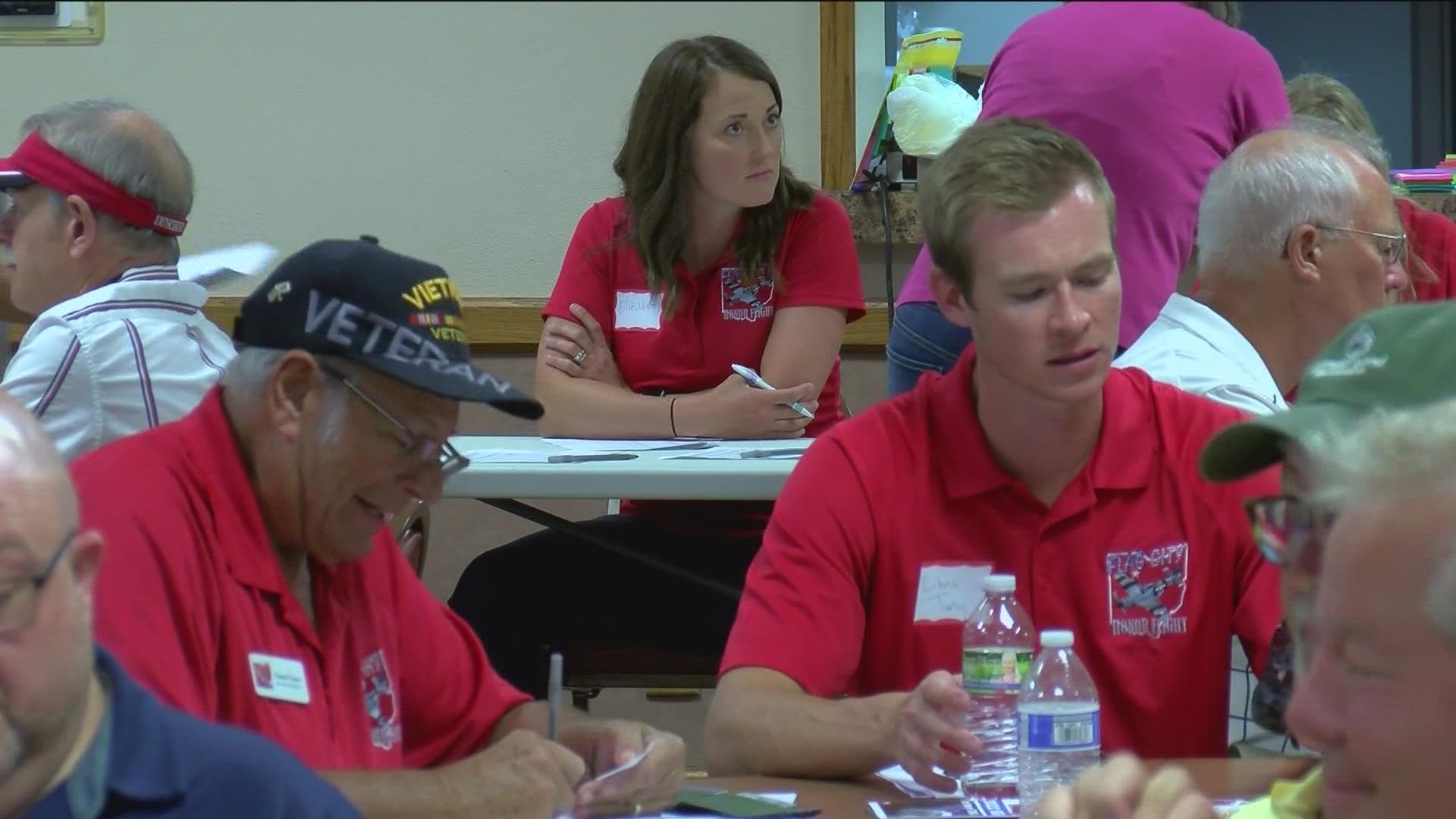 'Guardians' spent several hours on Sunday preparing for the trip to Washington D.C., where they will escort veterans on their tour of the nation's war memorials.