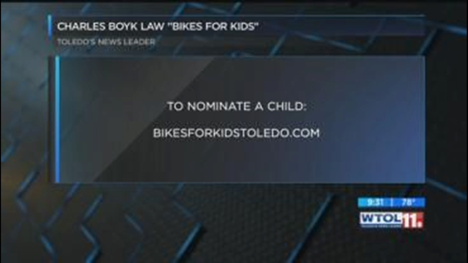 Bikes for Kids winner: July 5, 2018
