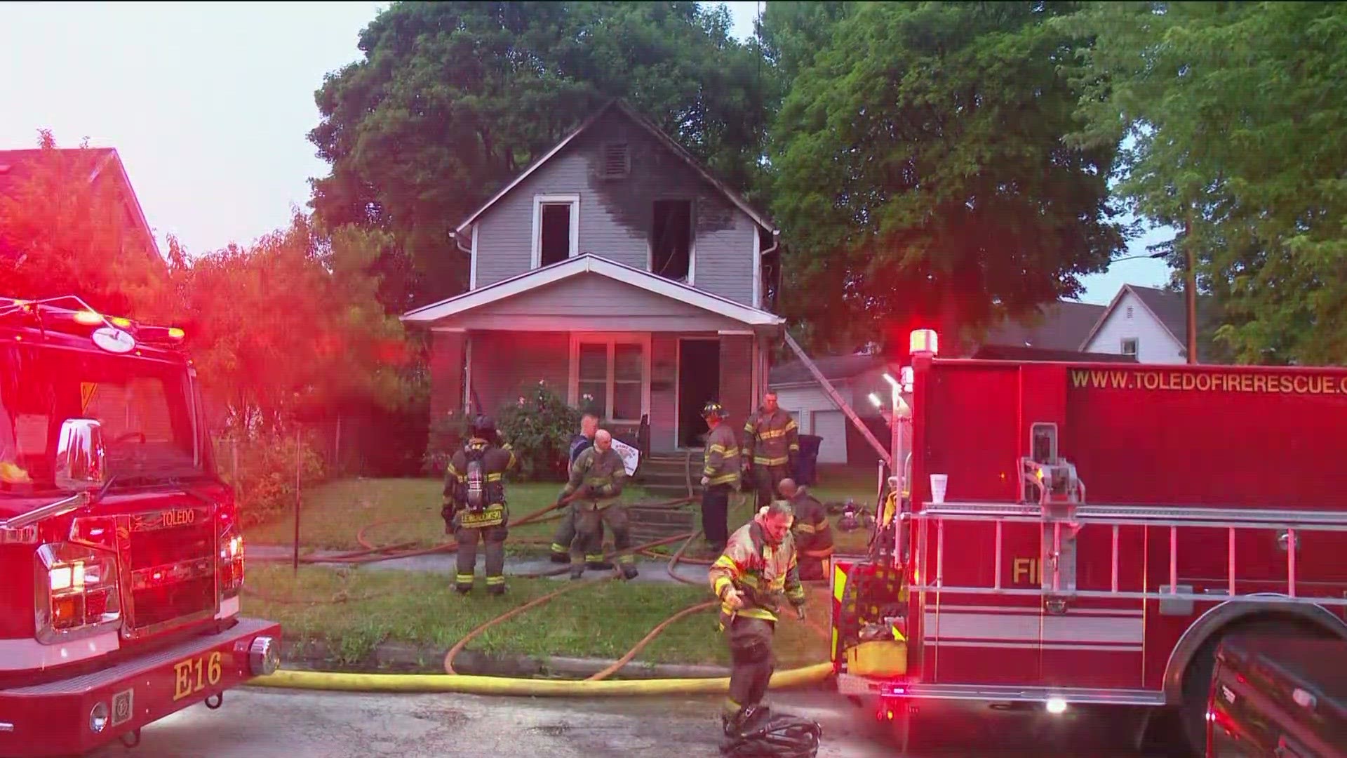 WTOL 11 was told by firefighters on scene no one was home at the time of the fire.