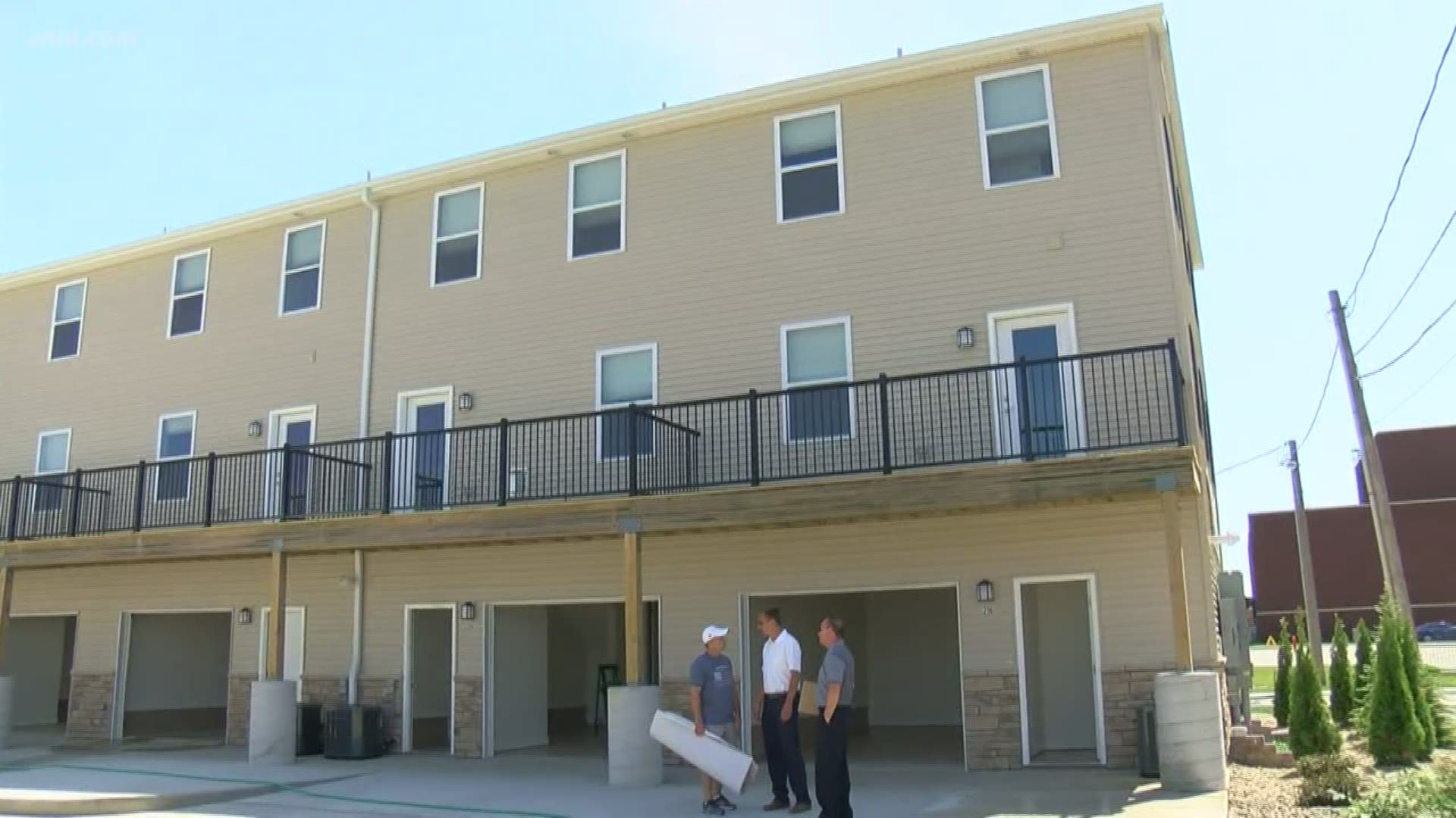 Nine new town homes have been erected on the western edge of Findlay's downtown.