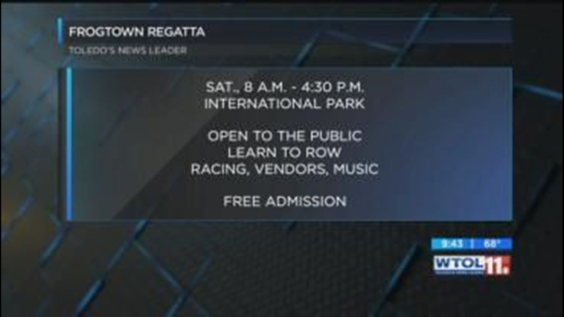 Check out the Frogtown Regatta this weekend