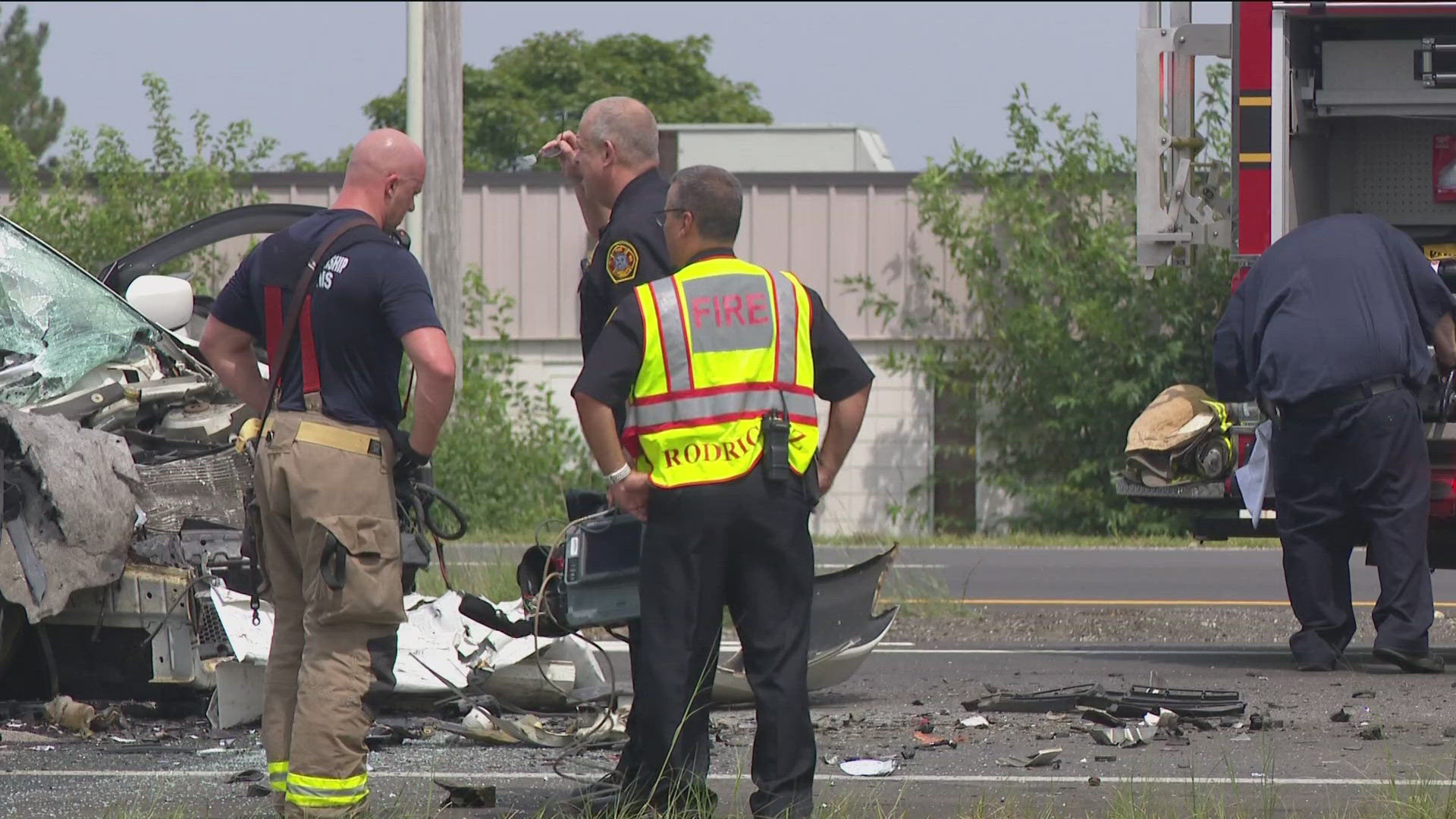 The crash happened at approximately 12:09 p.m. on State Route 795 eastbound near Glenwood Road.