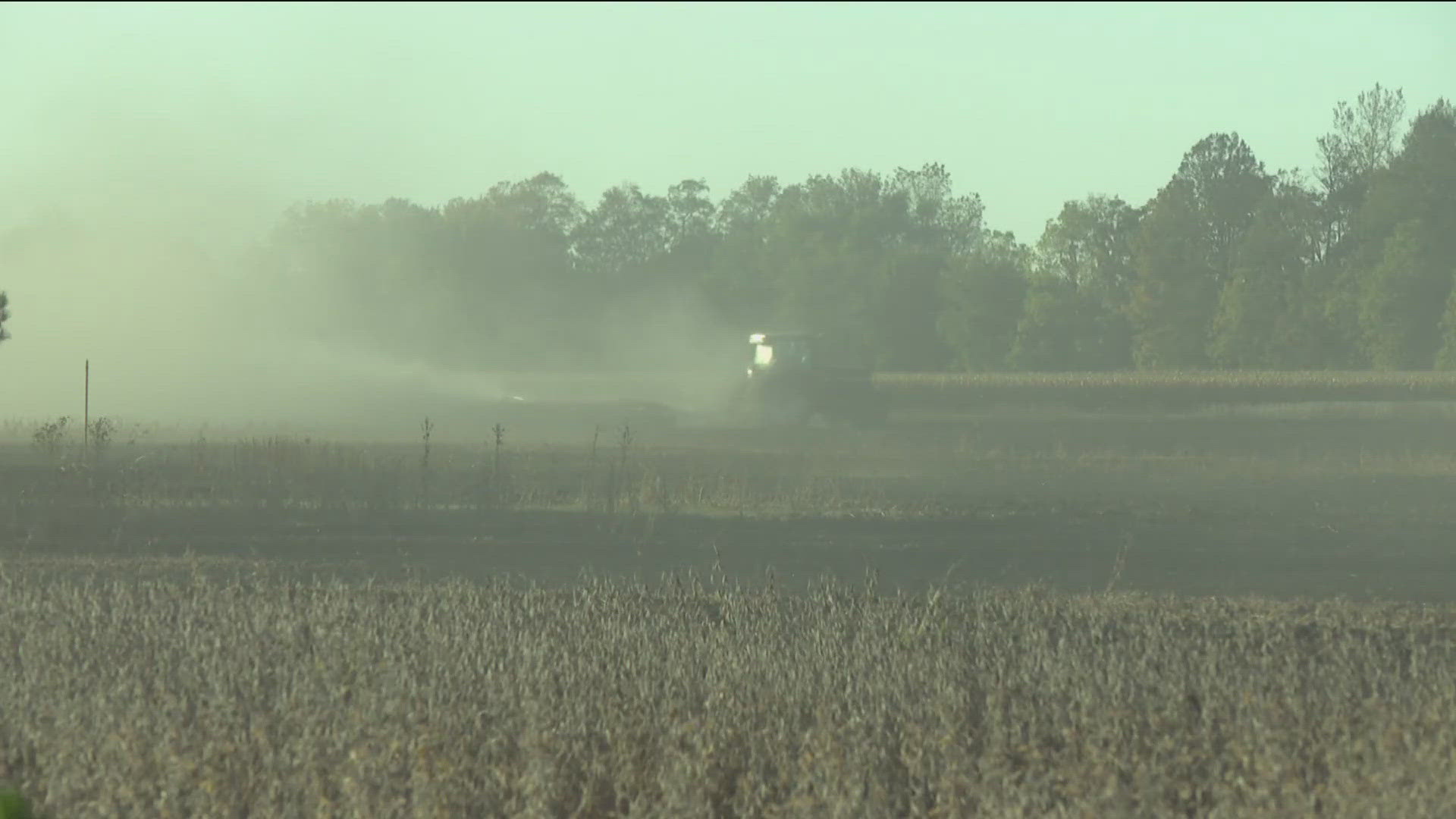 The fire happened in a field on County Road H and County Road 4 around 5 p.m. on Sunday.