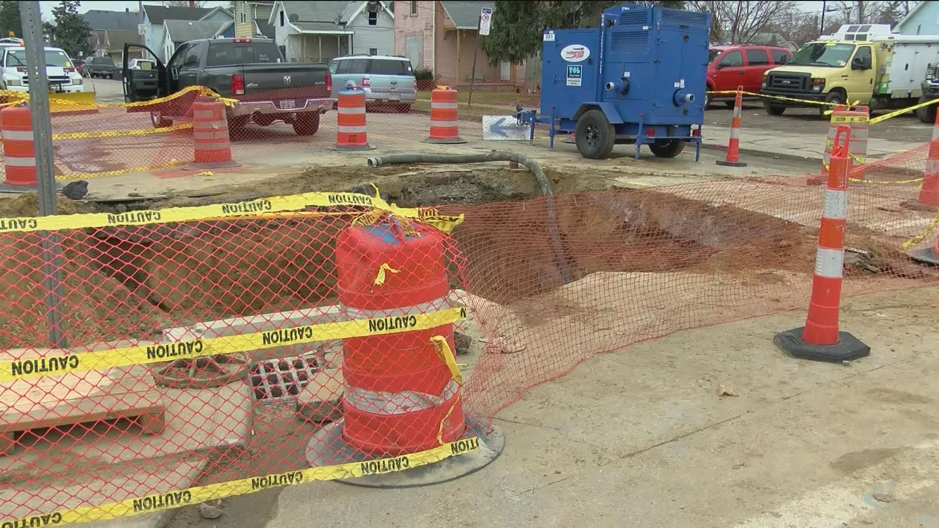 The break is now being called a water system failure, city official Ed Moore said. The piping, installed in 1931, that caused the flooding, has since been replaced.