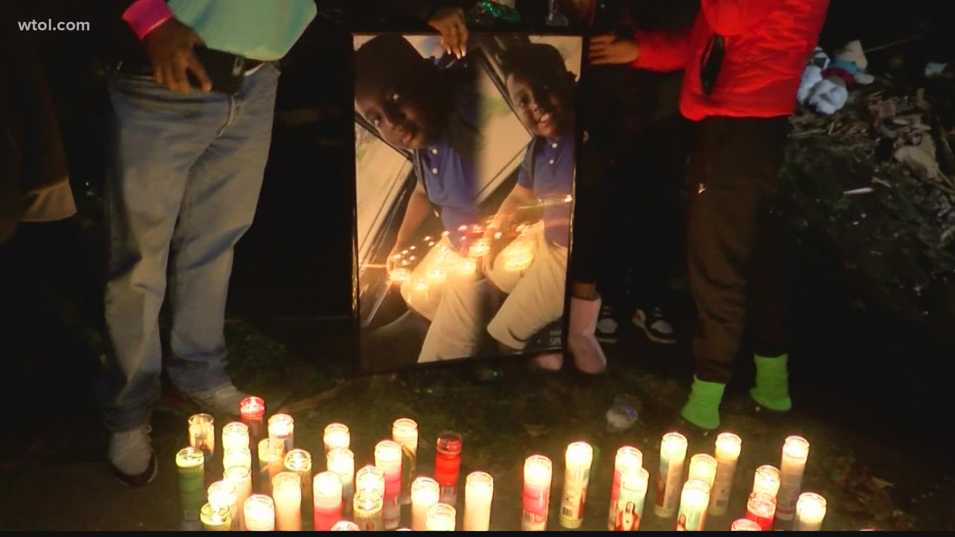 Dozens came out after the holiday and in the cold for a candlelight vigil to remember 9-year-old Amare Lockett, who died in a house fire Friday.